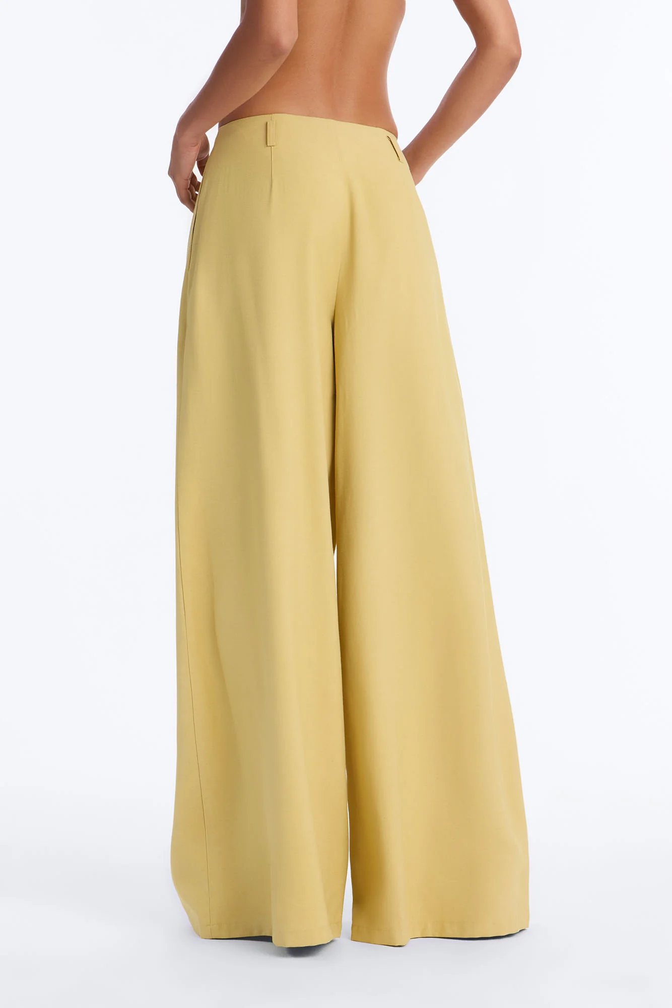 Elyse Linen High Rise Pleated Trousers - Honey - Image 5