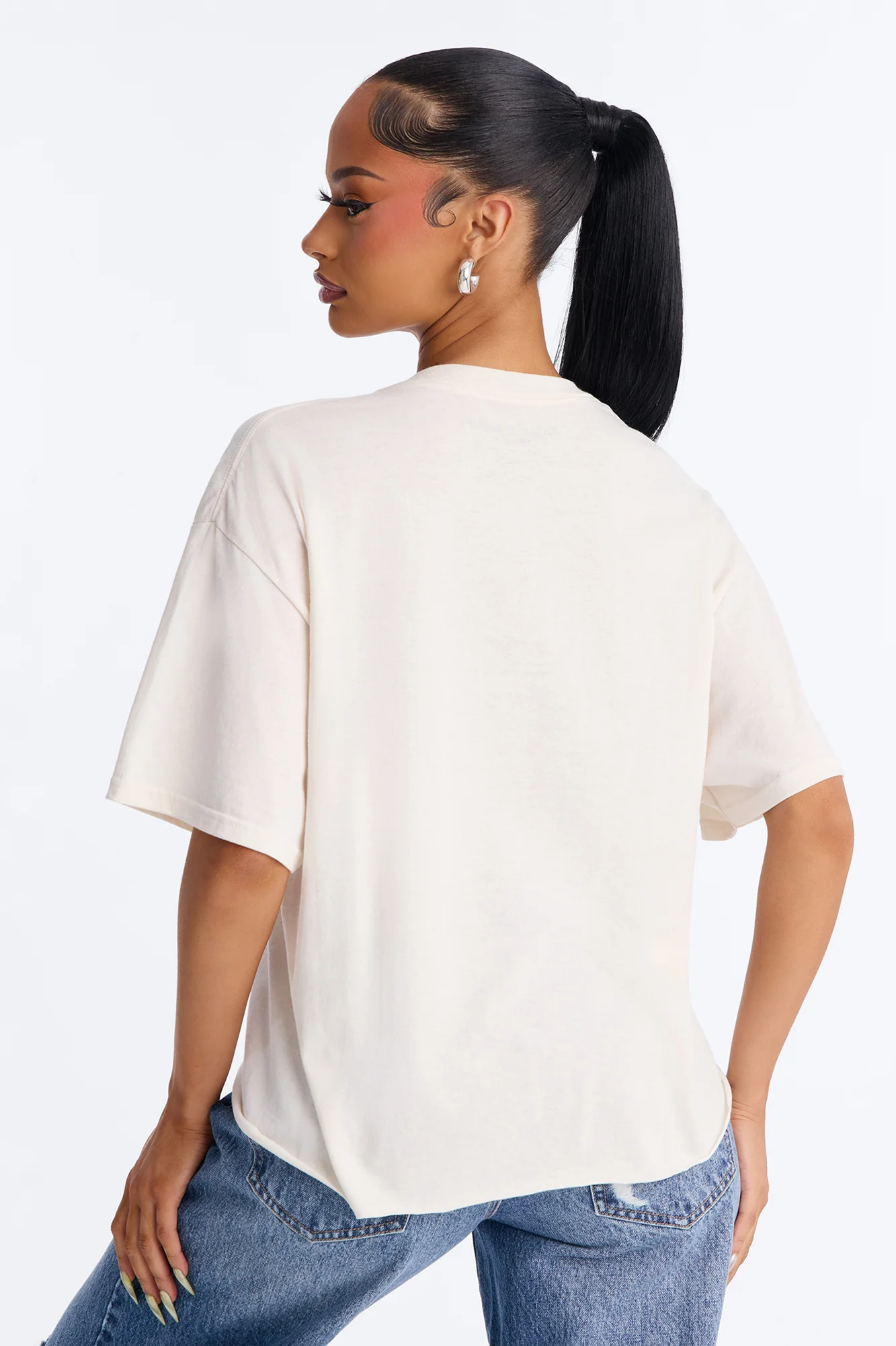 Empowered Women Oversized Tee - Off White - Image 3