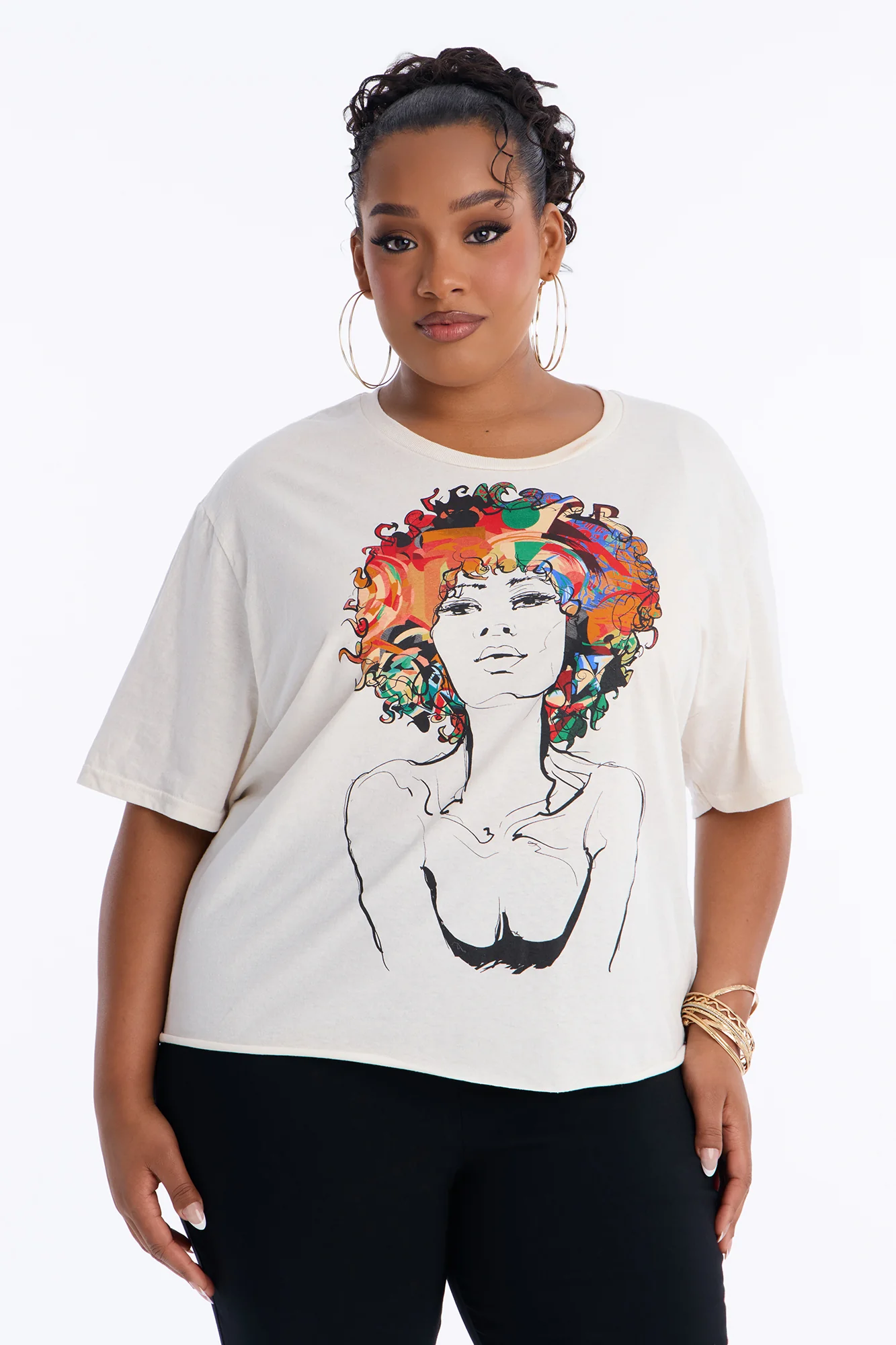 Empowered Women Oversized Tee - Off White - Image 4