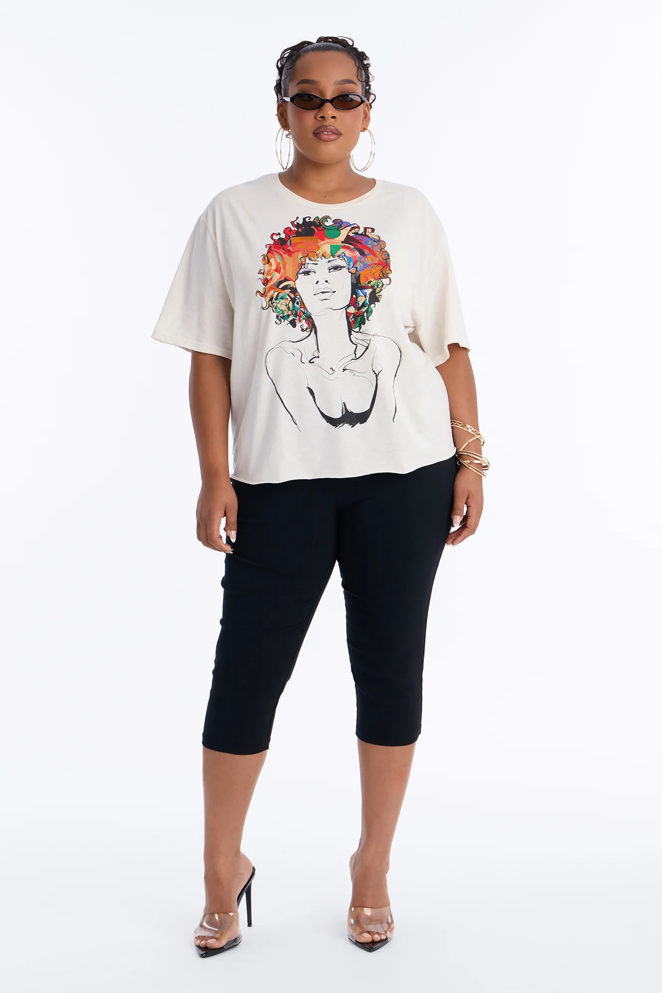 Empowered Women Oversized Tee - Off White - Image 5