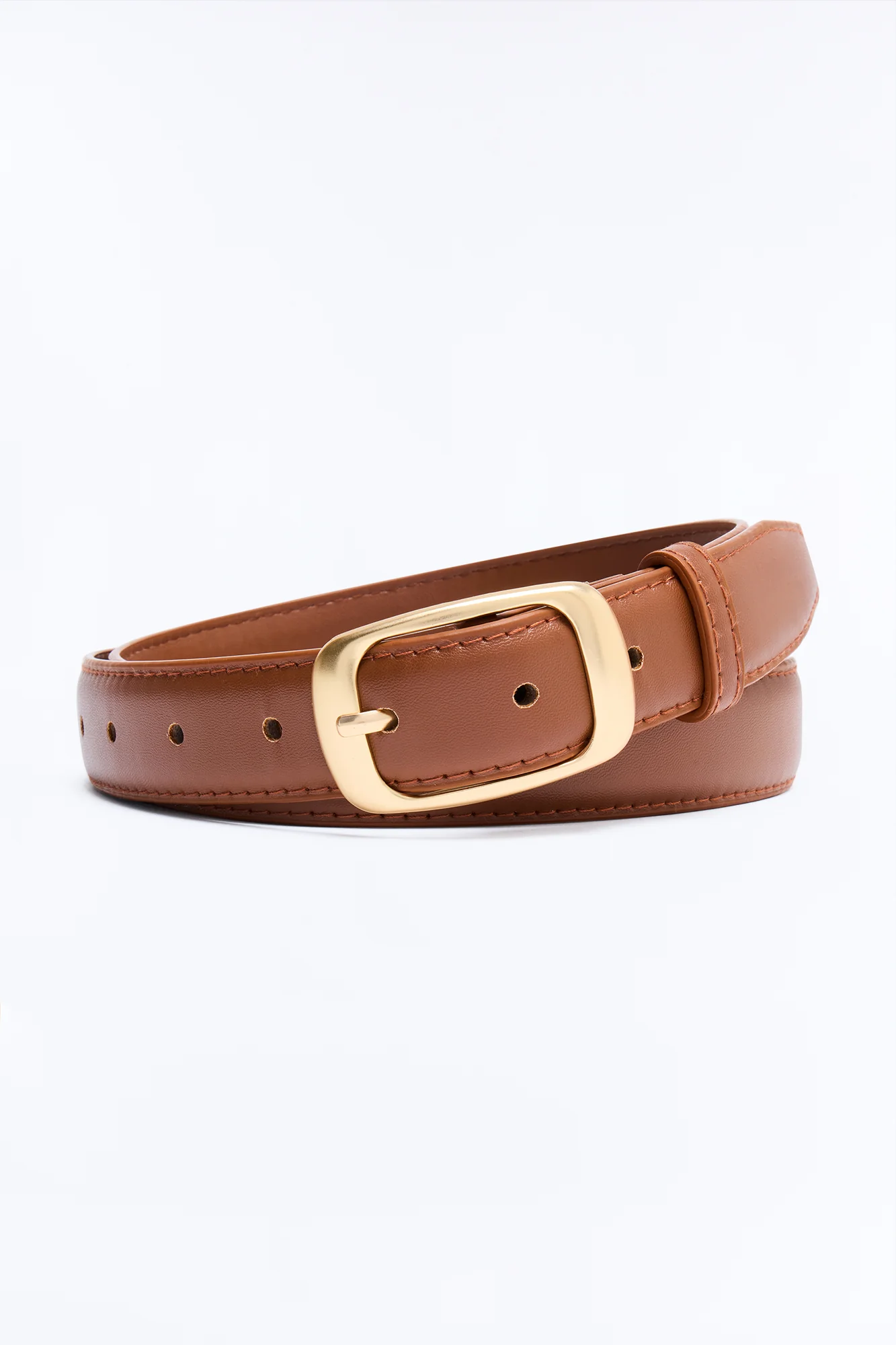 Enough For Me Faux Leather Belt - Brown