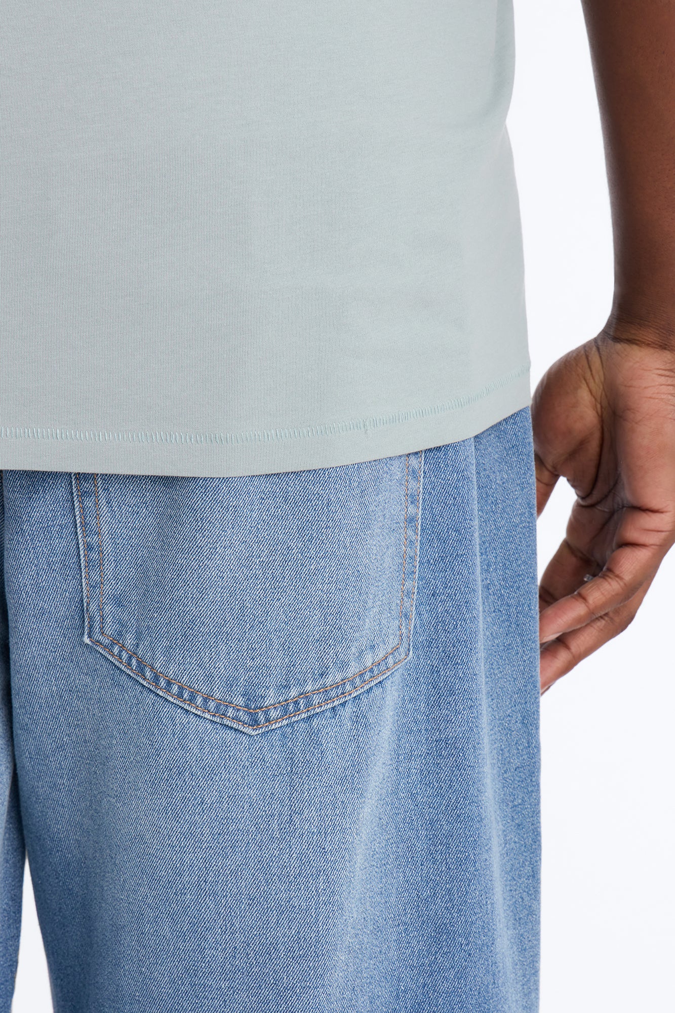 Essential Baggy Rigid Jean - Medium Blue Wash - Image 8