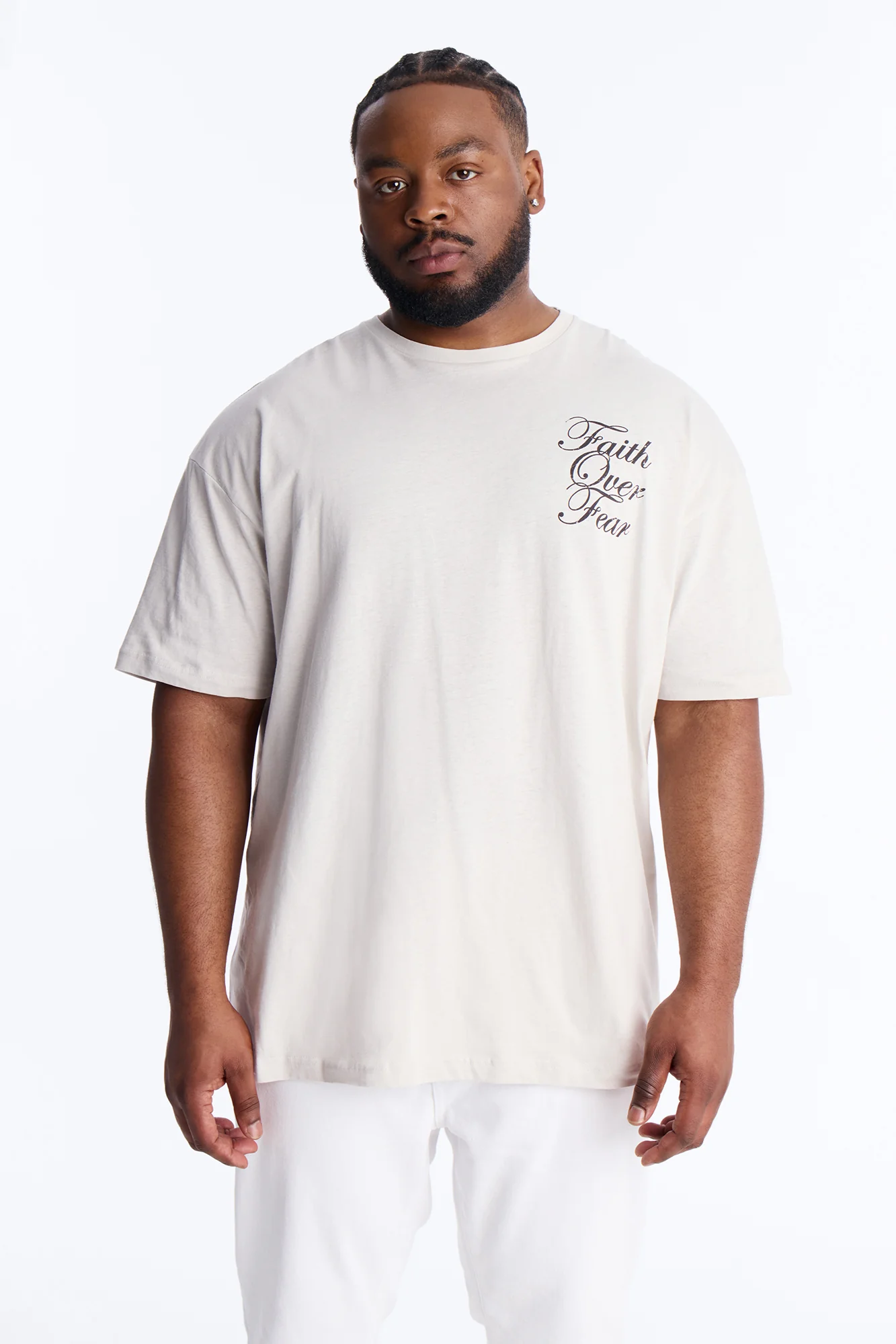 Eternal Faith Over Fear Short Sleeve Tee - Grey - Image 8