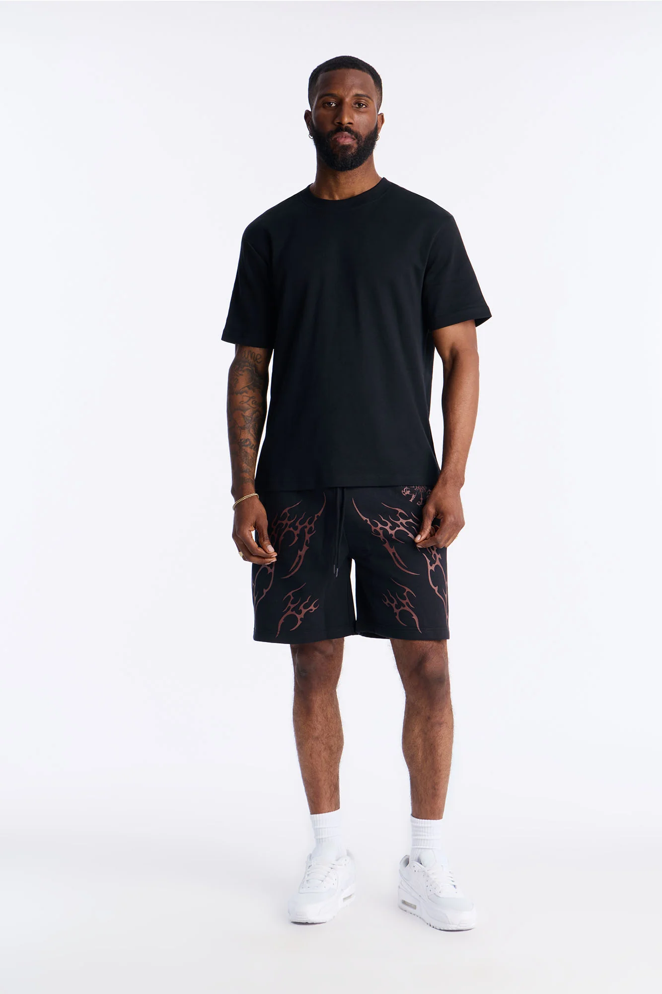Eternal Fire Sweatshorts - Black - Image 6