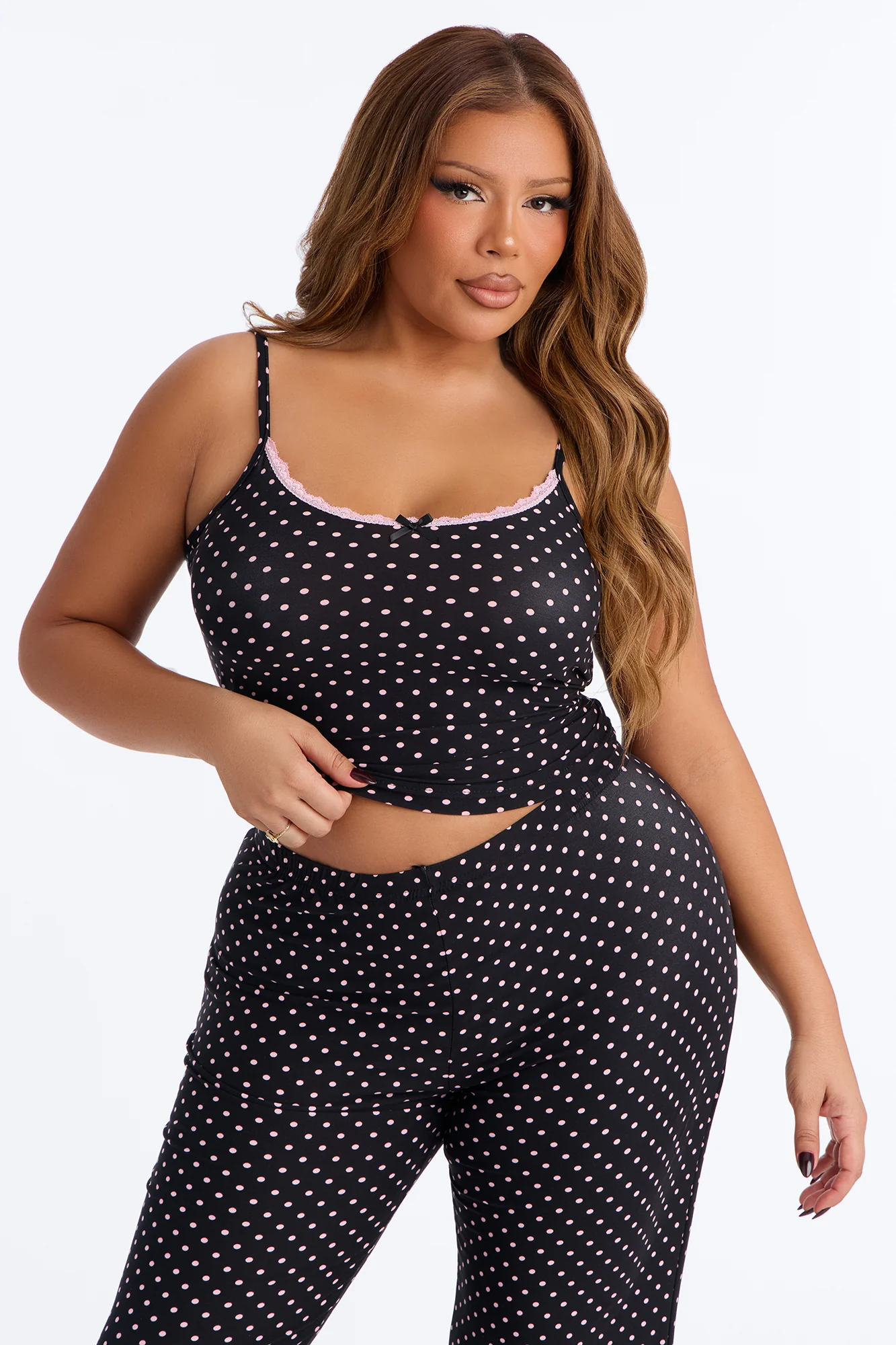 Every Moment 2pc PJ Pant Set - Black/combo - Image 6