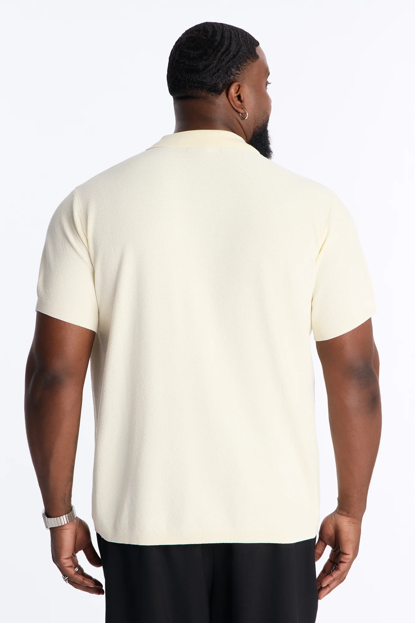 Everyday Pocket Pique Polo - Cream - Image 8