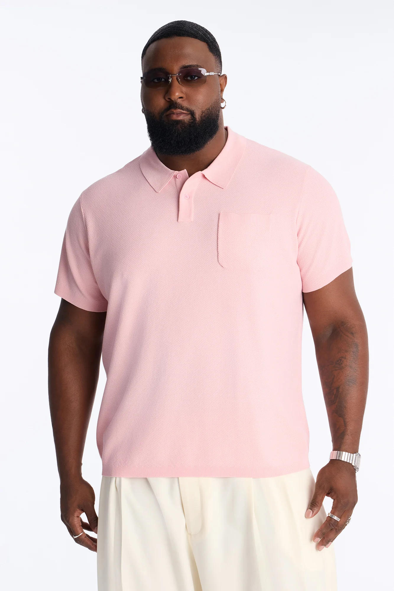 Everyday Pocket Pique Polo - Pink - Image 5