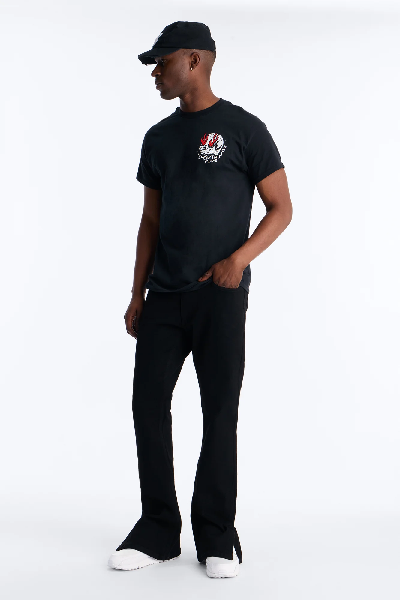 Everything's Fine Short Sleeve Tee - Black - Image 2