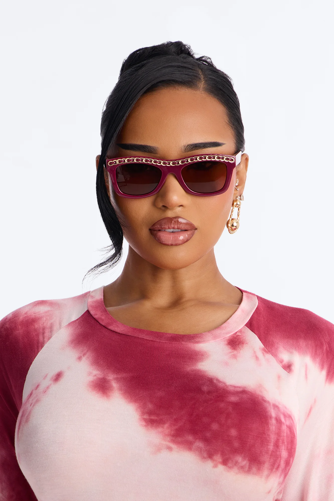 Extra Chic Sunglasses - Burgundy - Image 2