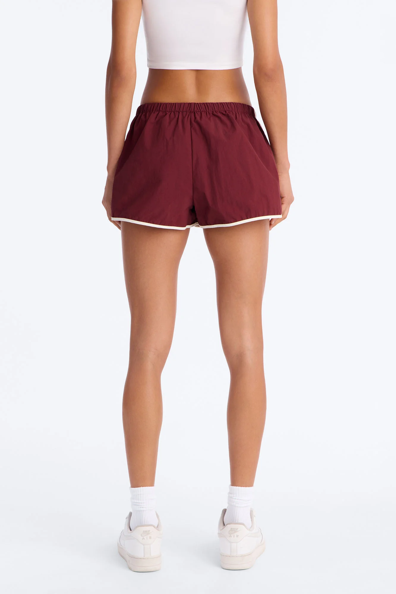 Extra Mile Color Block Windbreaker Short - Burgundy - Image 4