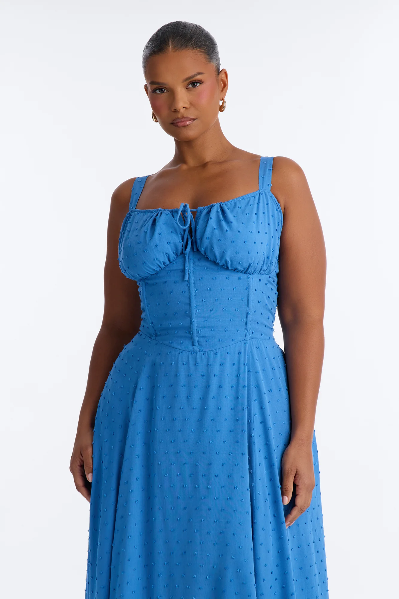Eyes On Me Linen Maxi Dress - Blue - Image 7
