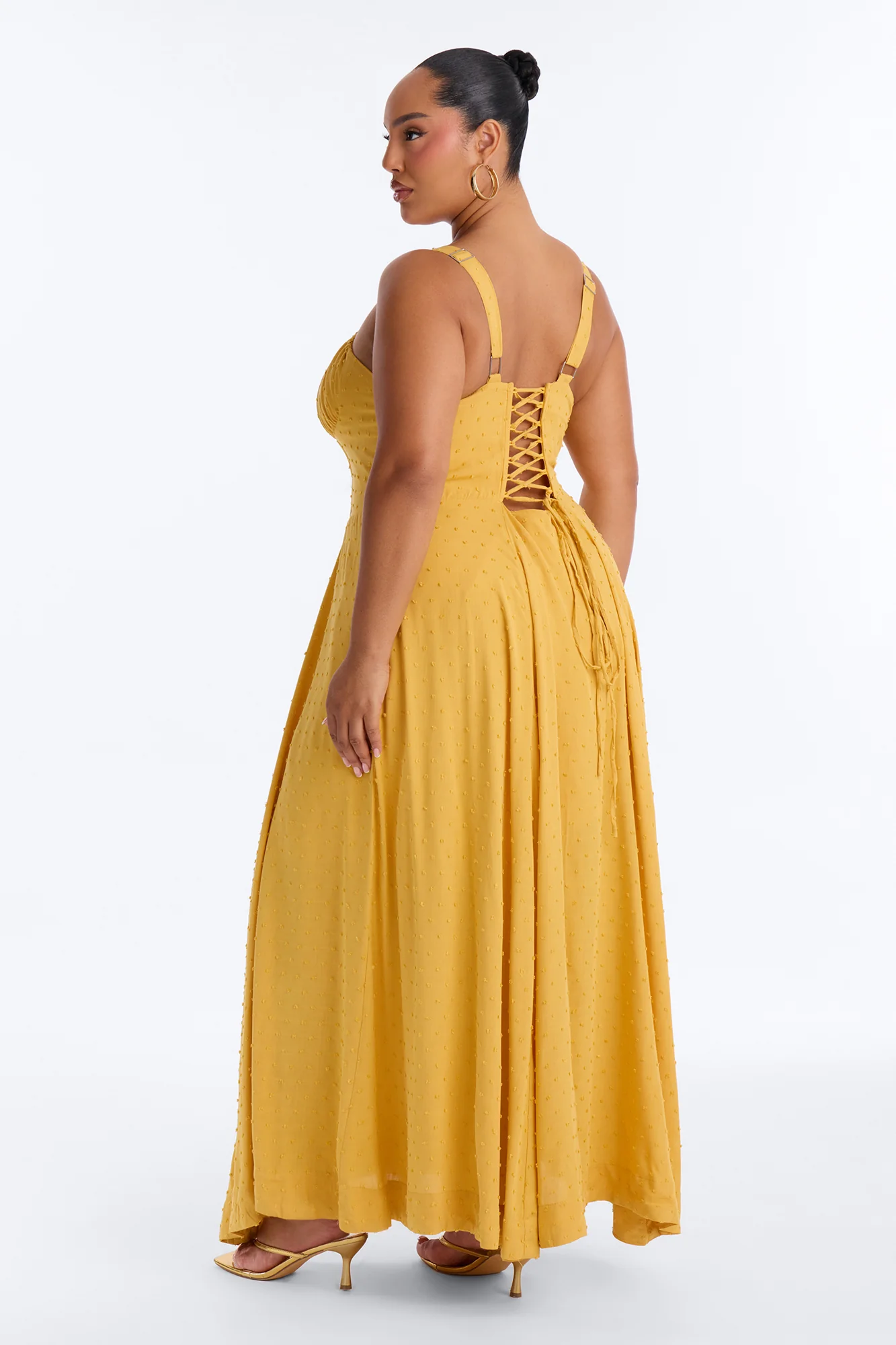 Eyes On Me Linen Maxi Dress - Yellow - Image 8