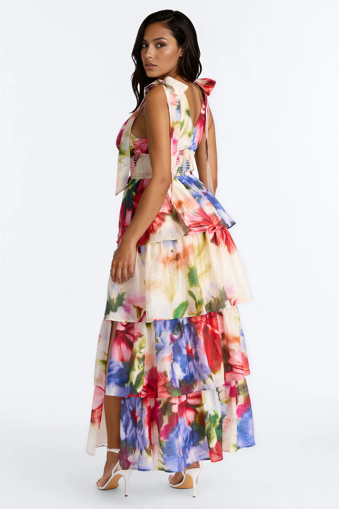 Fade Into You Tiered Maxi Dress - White/combo - Image 4