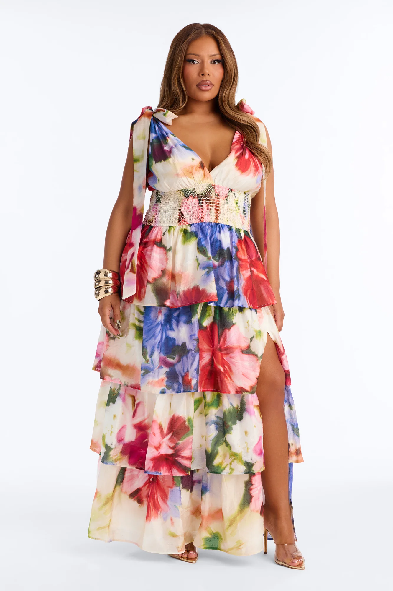 Fade Into You Tiered Maxi Dress - White/combo - Image 5