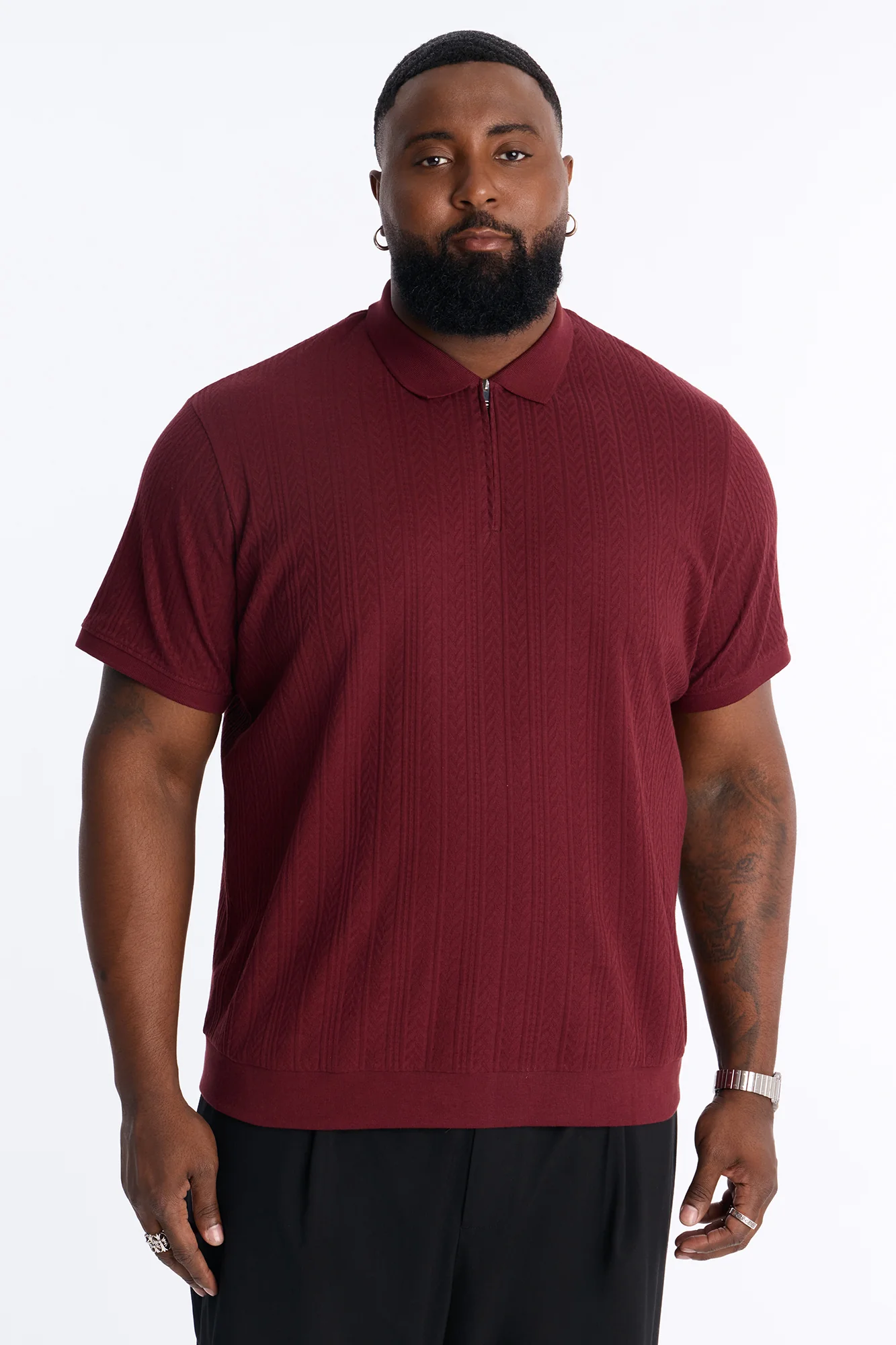 Fairway Short Sleeve Polo - Wine - Image 5
