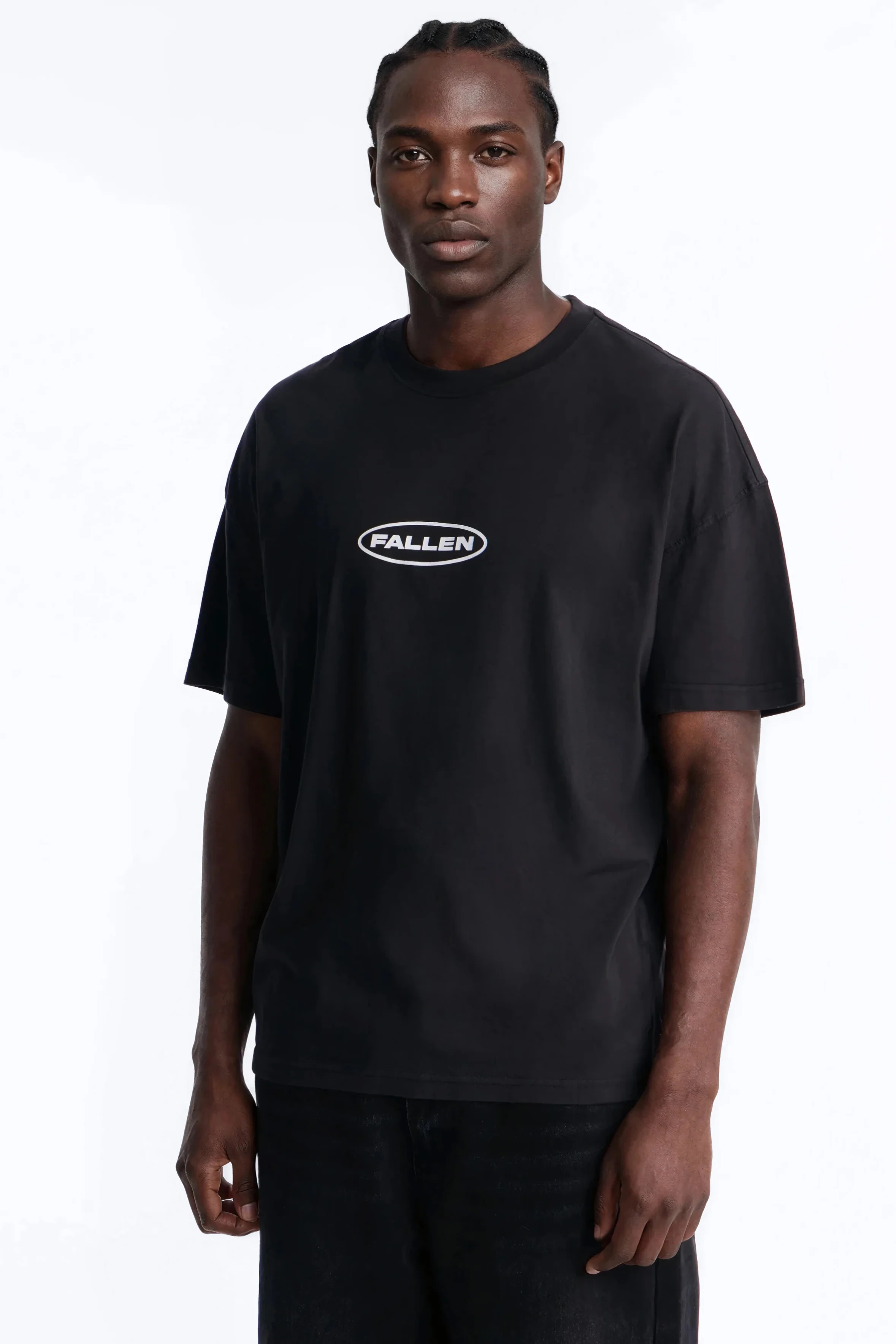 Fallen But Not Lost Oversized Short Sleeve Tee - Black Wash - Image 3