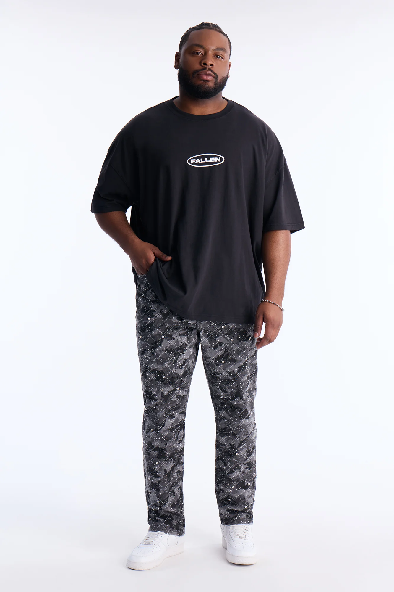 Fallen But Not Lost Oversized Short Sleeve Tee - Black Wash - Image 7