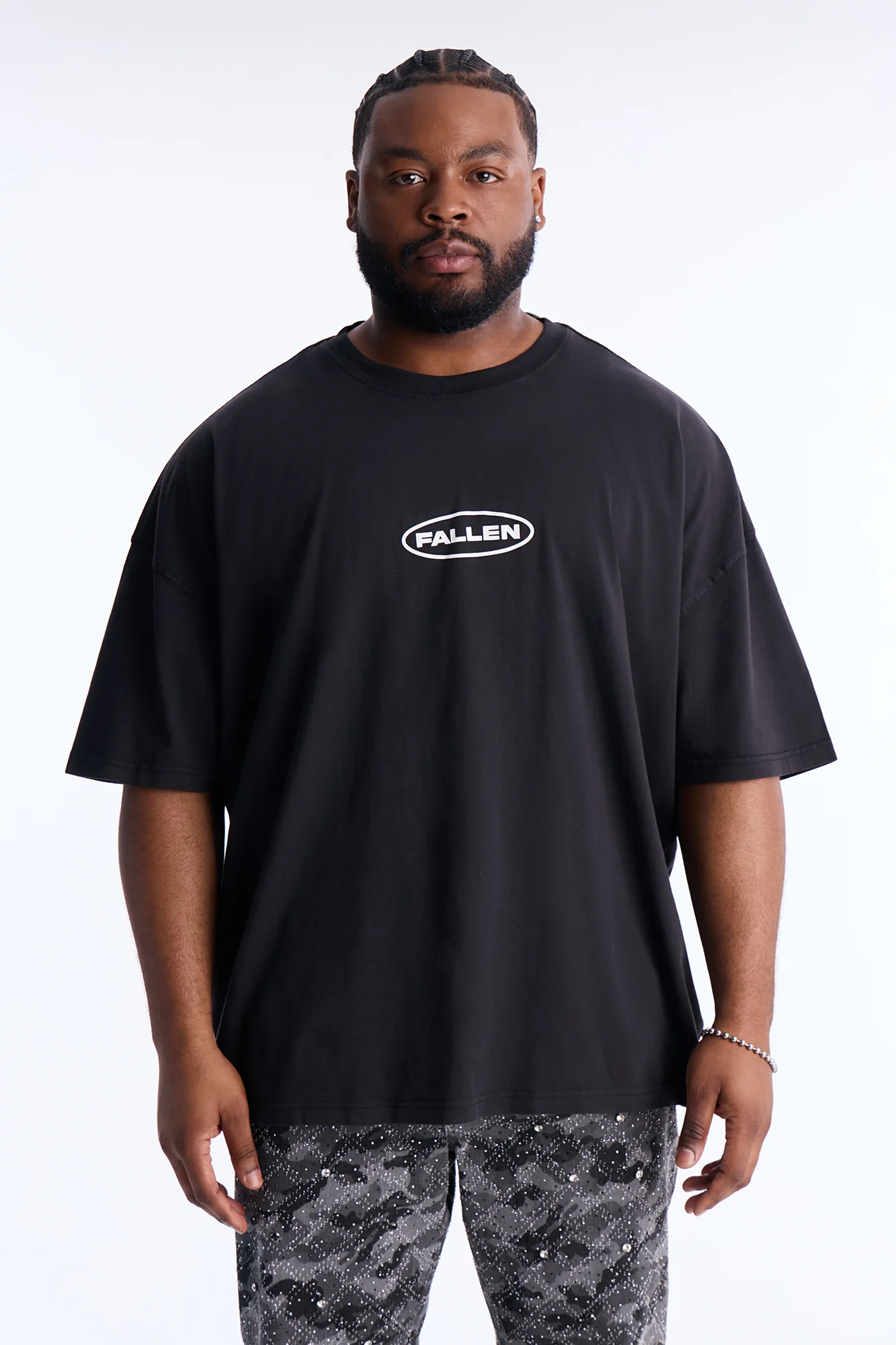 Fallen But Not Lost Oversized Short Sleeve Tee - Black Wash - Image 9