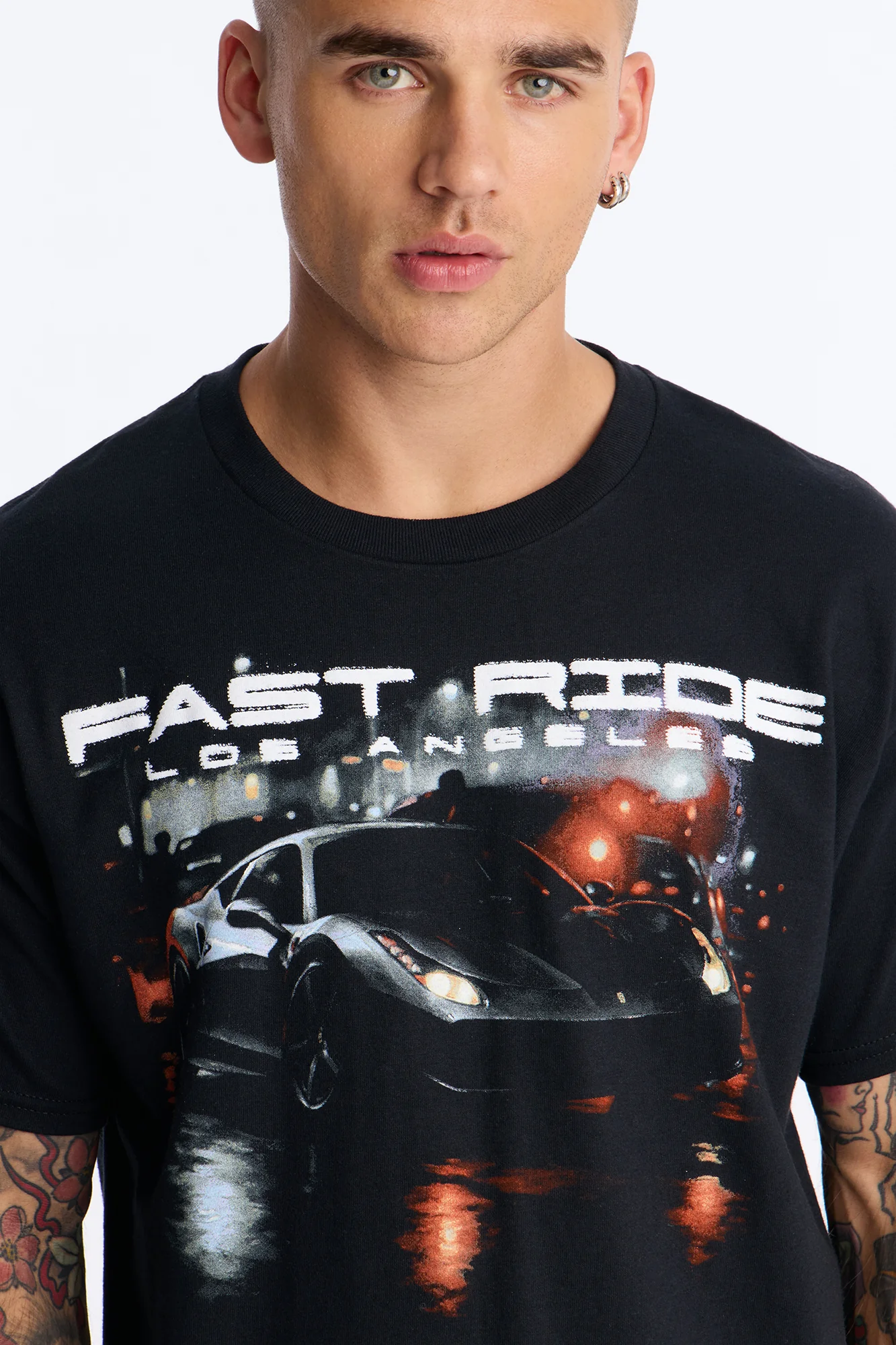 Fast Ride Fast Life Short Sleeve Tee - Black - Image 3