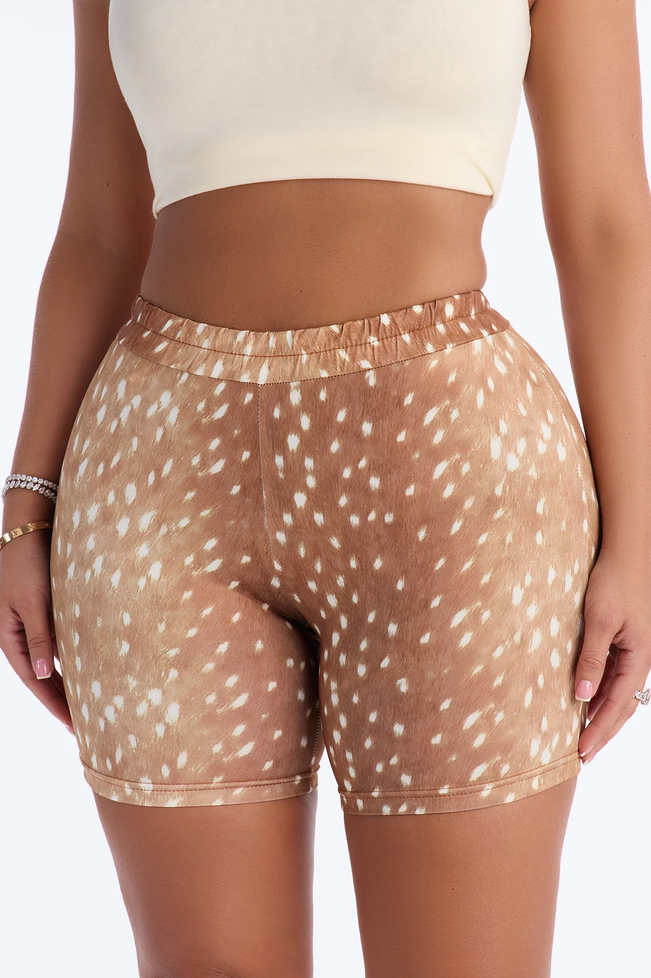 Fauna Biker Short - Brown/combo - Image 2