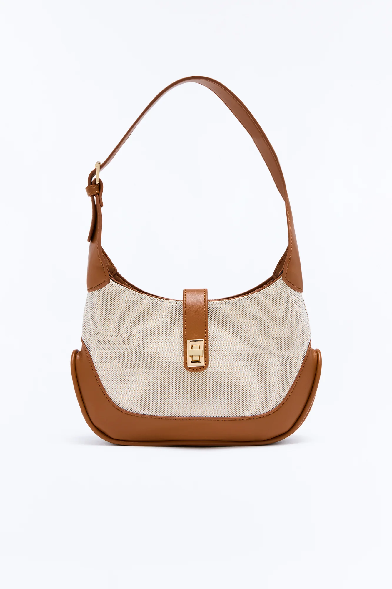 Favorite Errands Canvas Shoulder Handbag - Brown/combo - Image 6