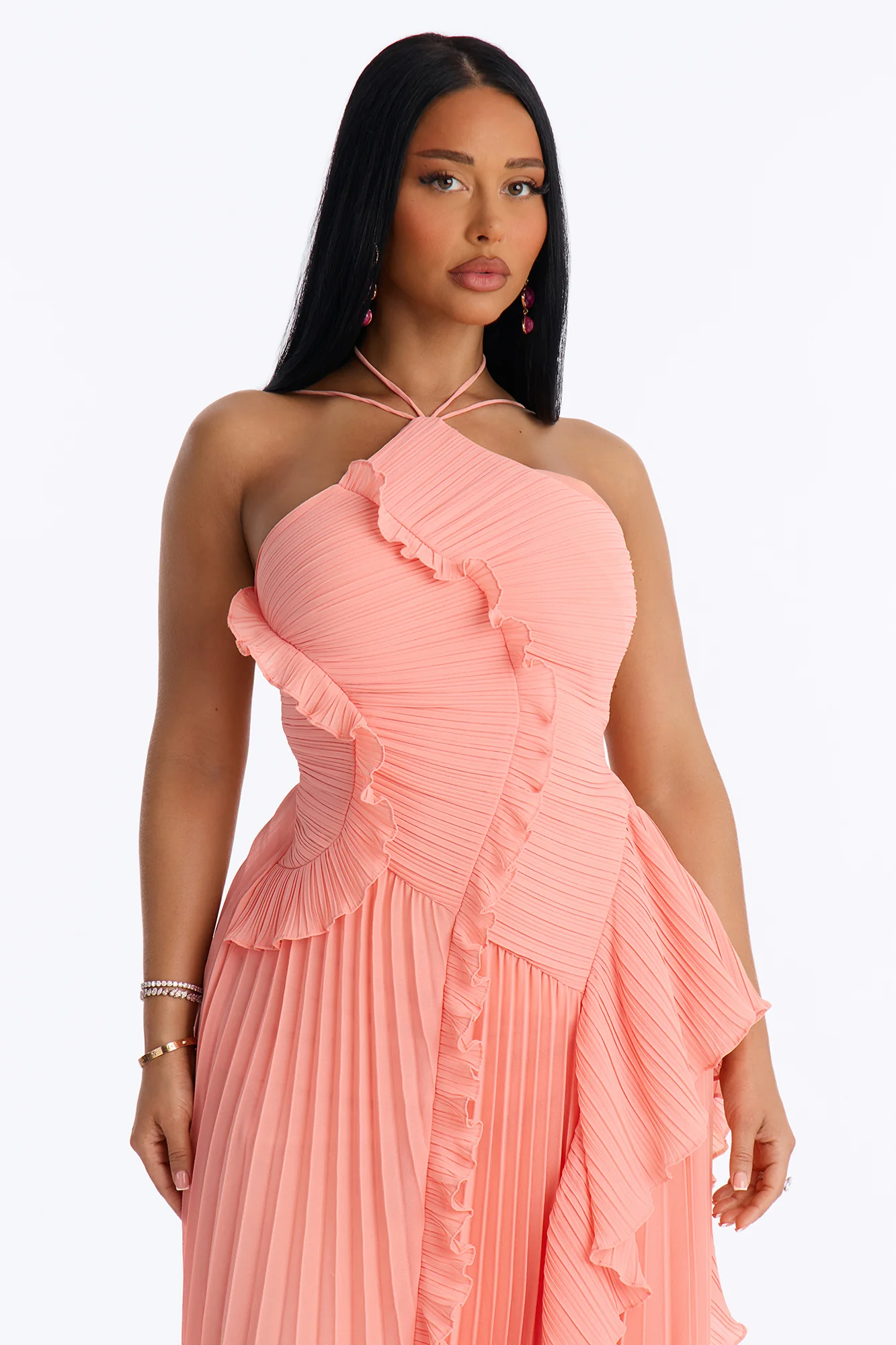Favorite Hello Ruffle Gown - Peach - Image 2