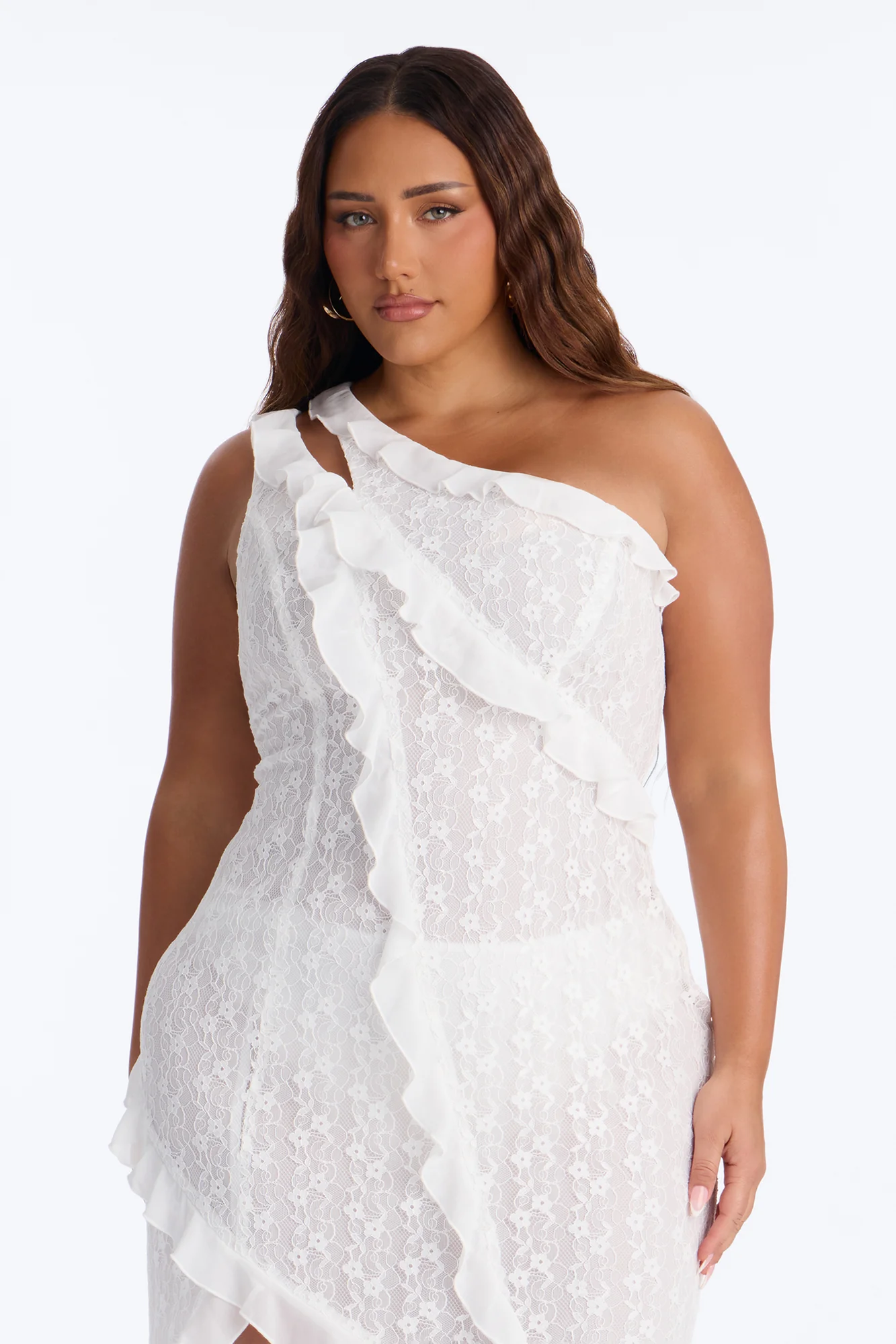 Feed My Ego Lace Midi Dress - White - Image 6