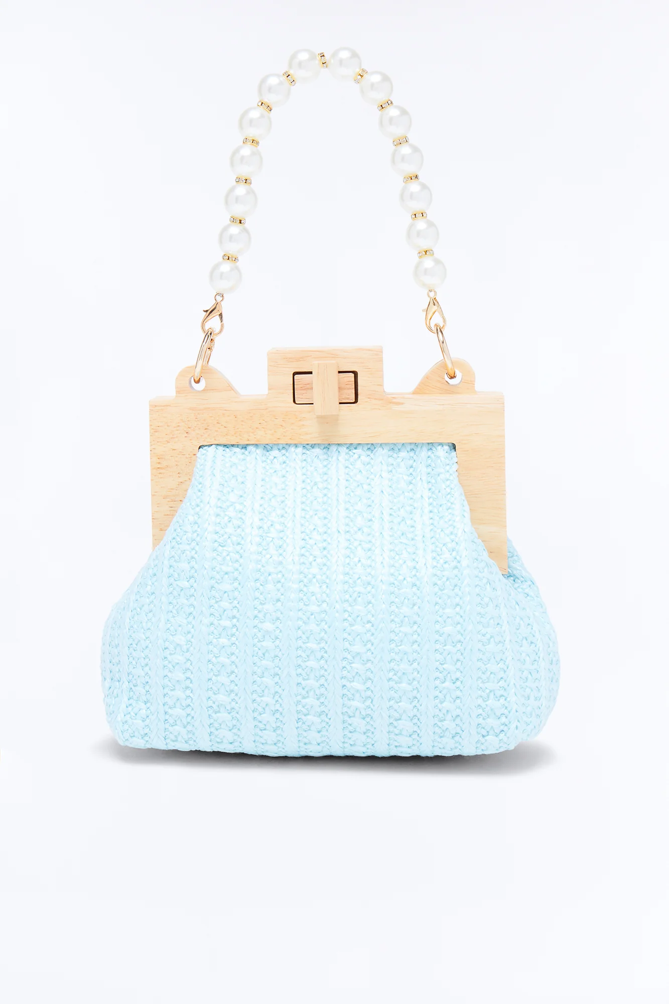 Feel The Breeze Straw Clutch - Blue - Image 3