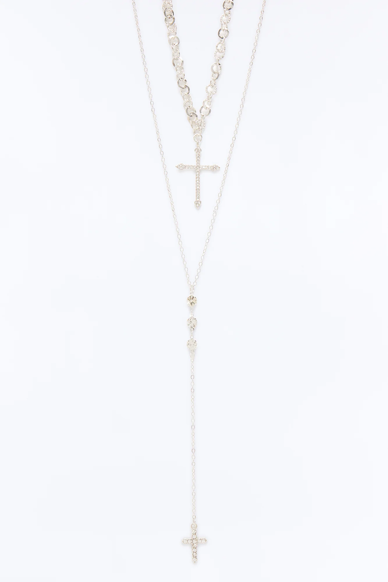 Feeling Religious Lariat Necklace - Silver - Image 3