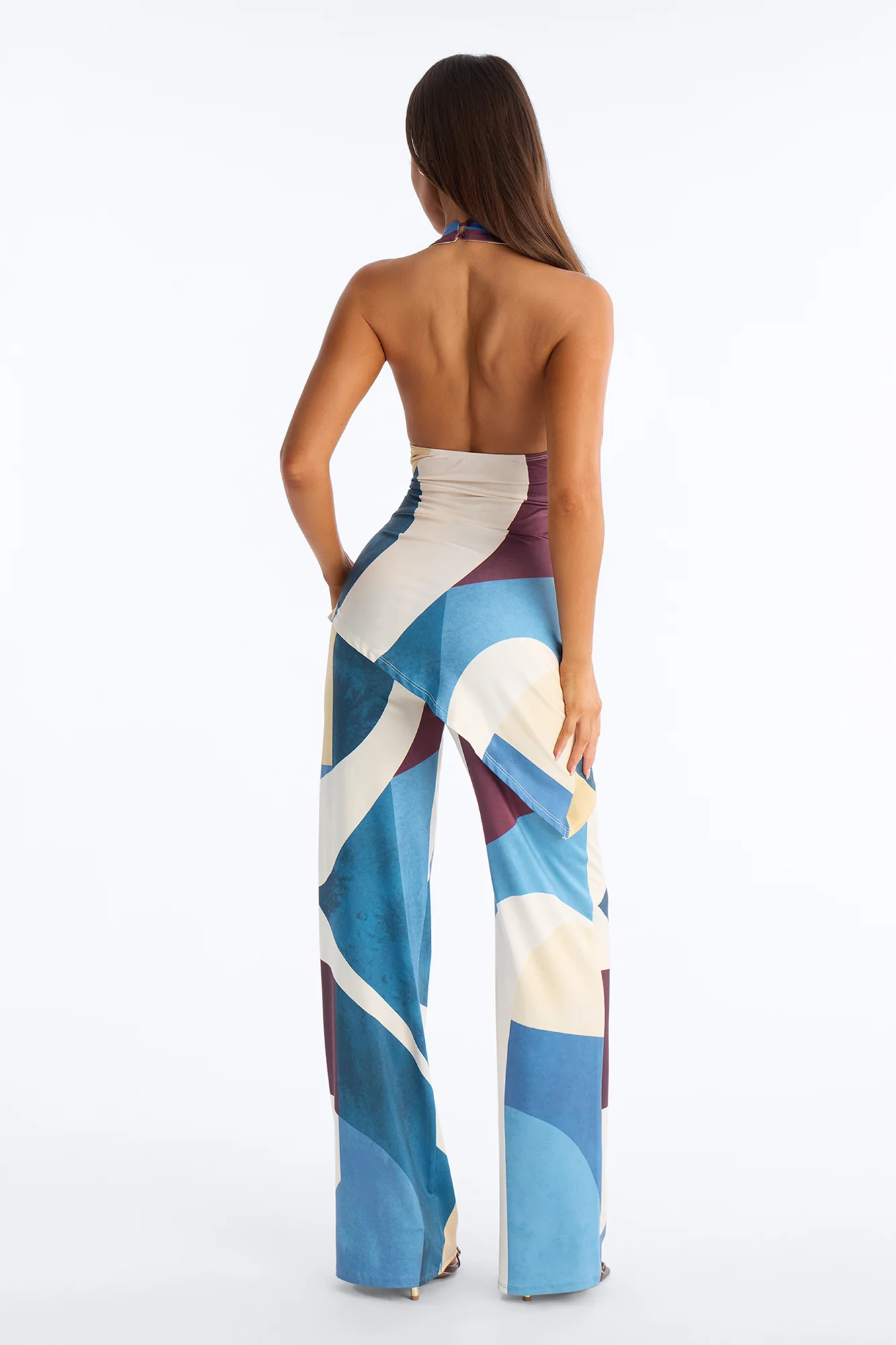 Felicity Straight Leg 2 Piece Jumpsuit - Blue - Image 4