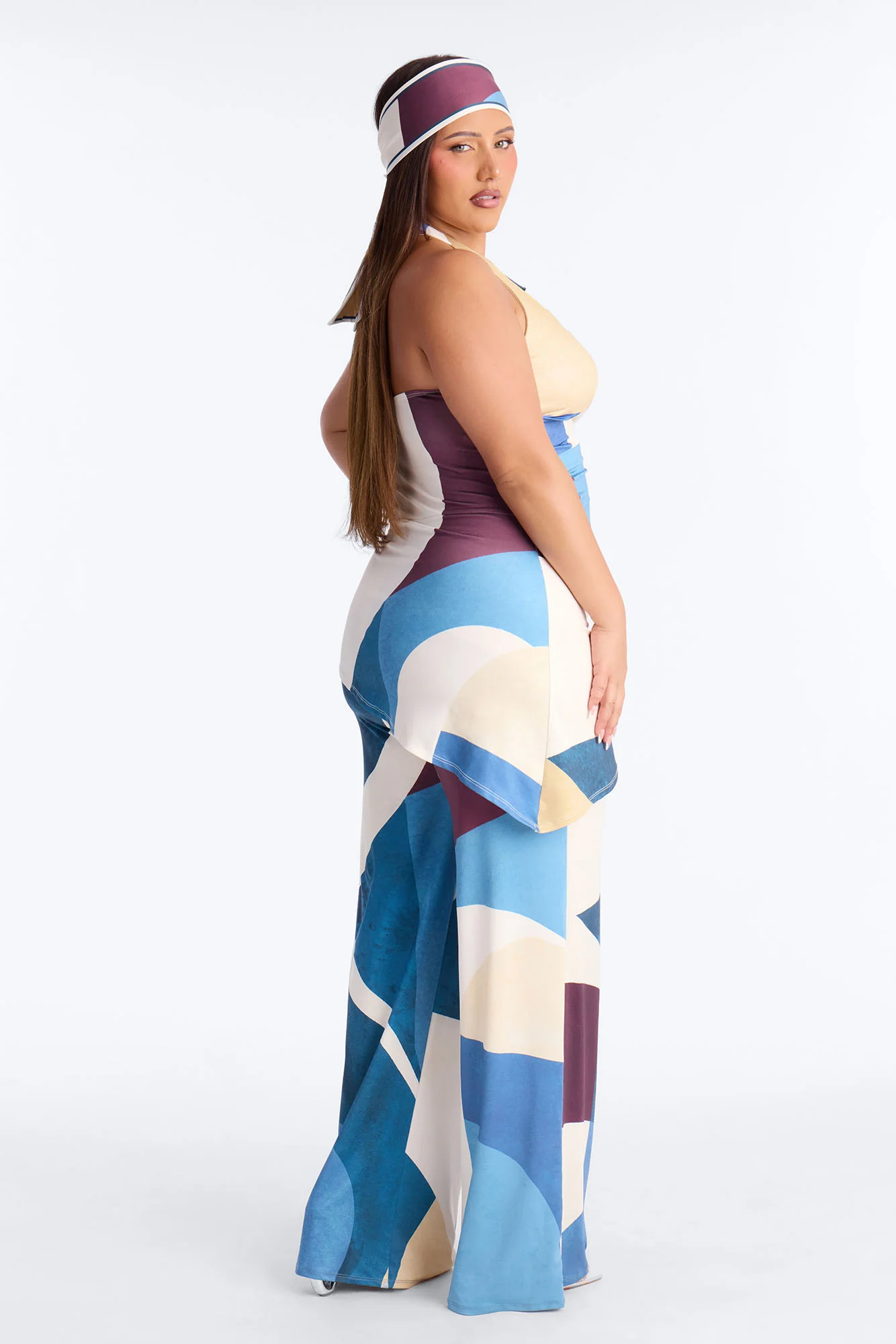 Felicity Straight Leg 2 Piece Jumpsuit - Blue - Image 8
