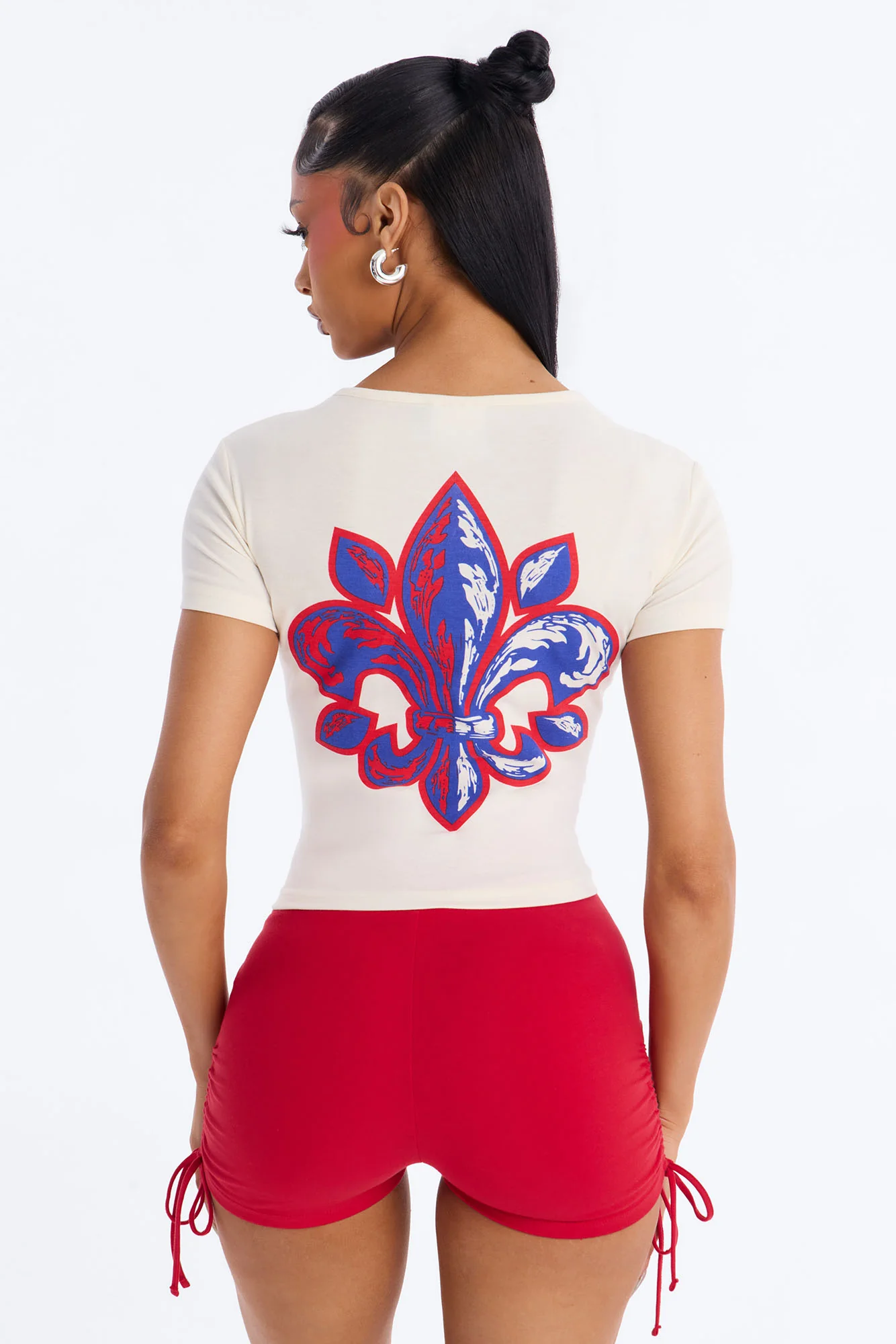 FIFA France Elite Squad Cropped Tee - Cream - Image 4