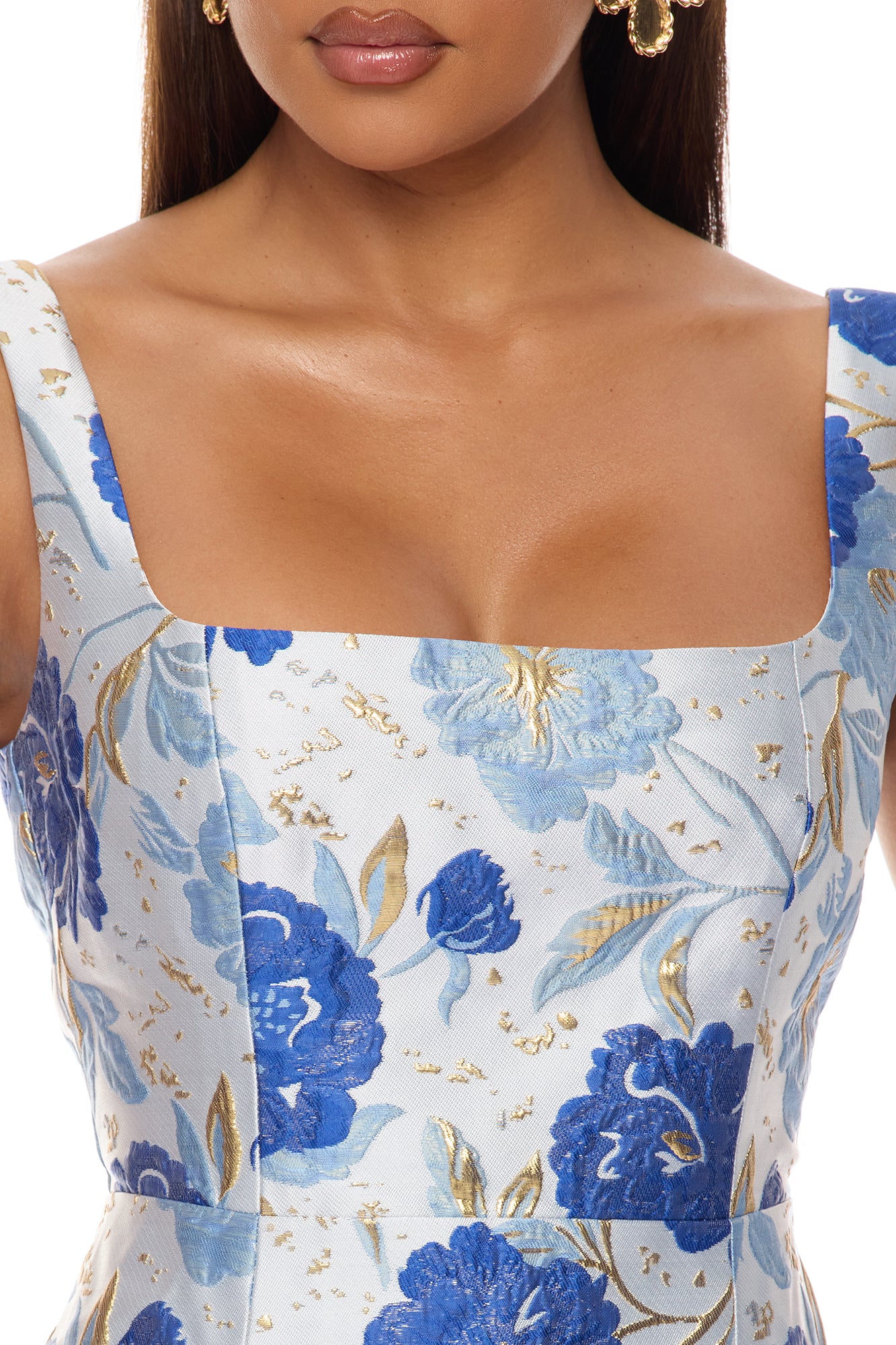 Florencia Jacquard Mini Dress - Blue/combo - Image 3