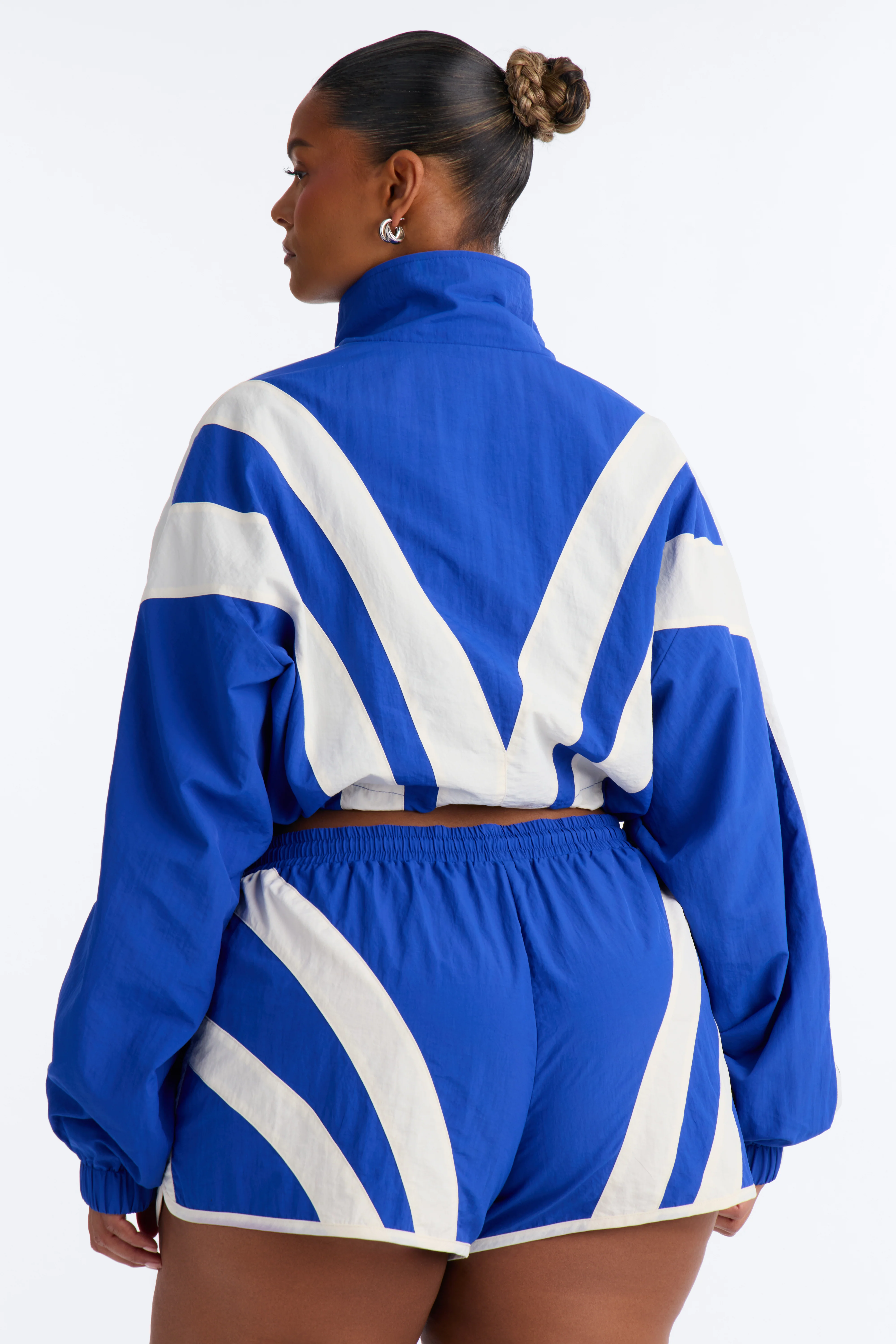 Fly Girl Era Color Block Windbreaker Jacket - Blue - Image 7