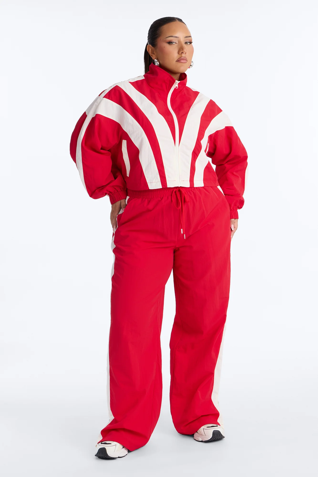Fly Girl Era Color Block Windbreaker Pant″ - Red - Image 6