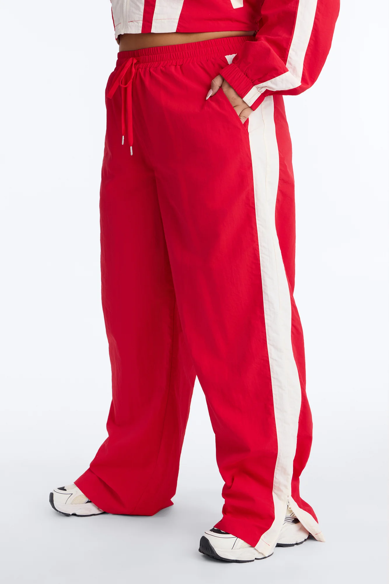 Fly Girl Era Color Block Windbreaker Pant″ - Red - Image 7