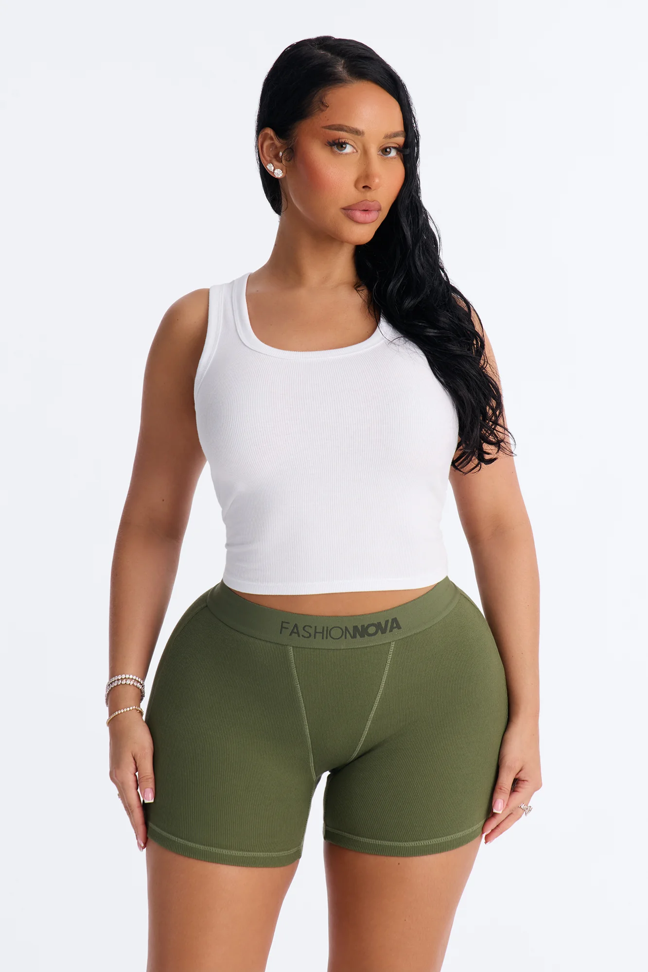 FN Mood Cotton Ribbed Boxer Brief - Olive