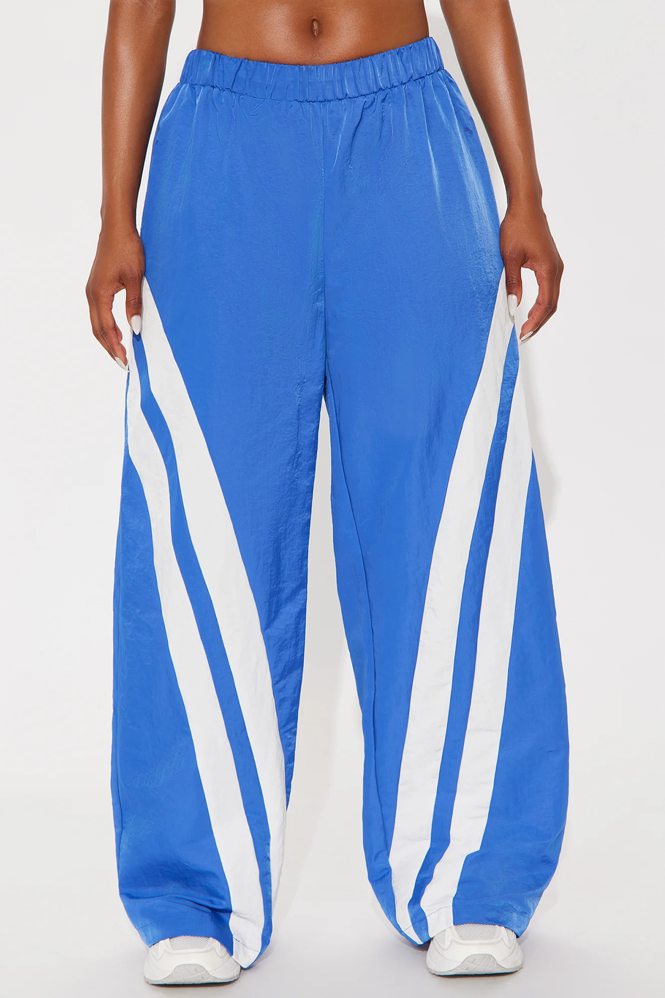 Follow The Curve Windbreaker Track Pant - Blue - Image 2
