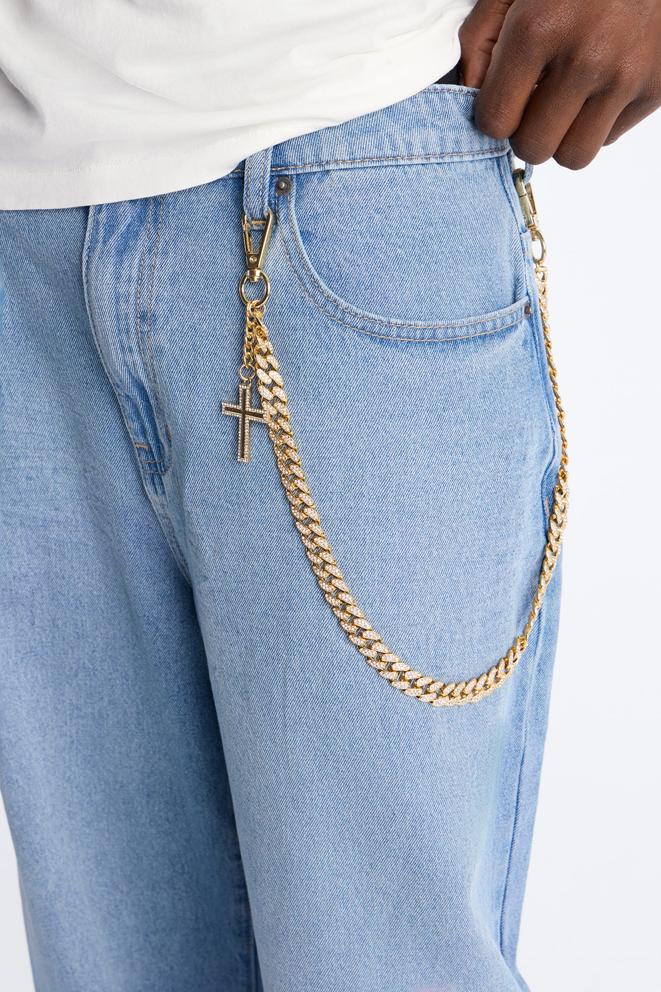 Following Faith Cuban Pant Chain - Gold - Image 2