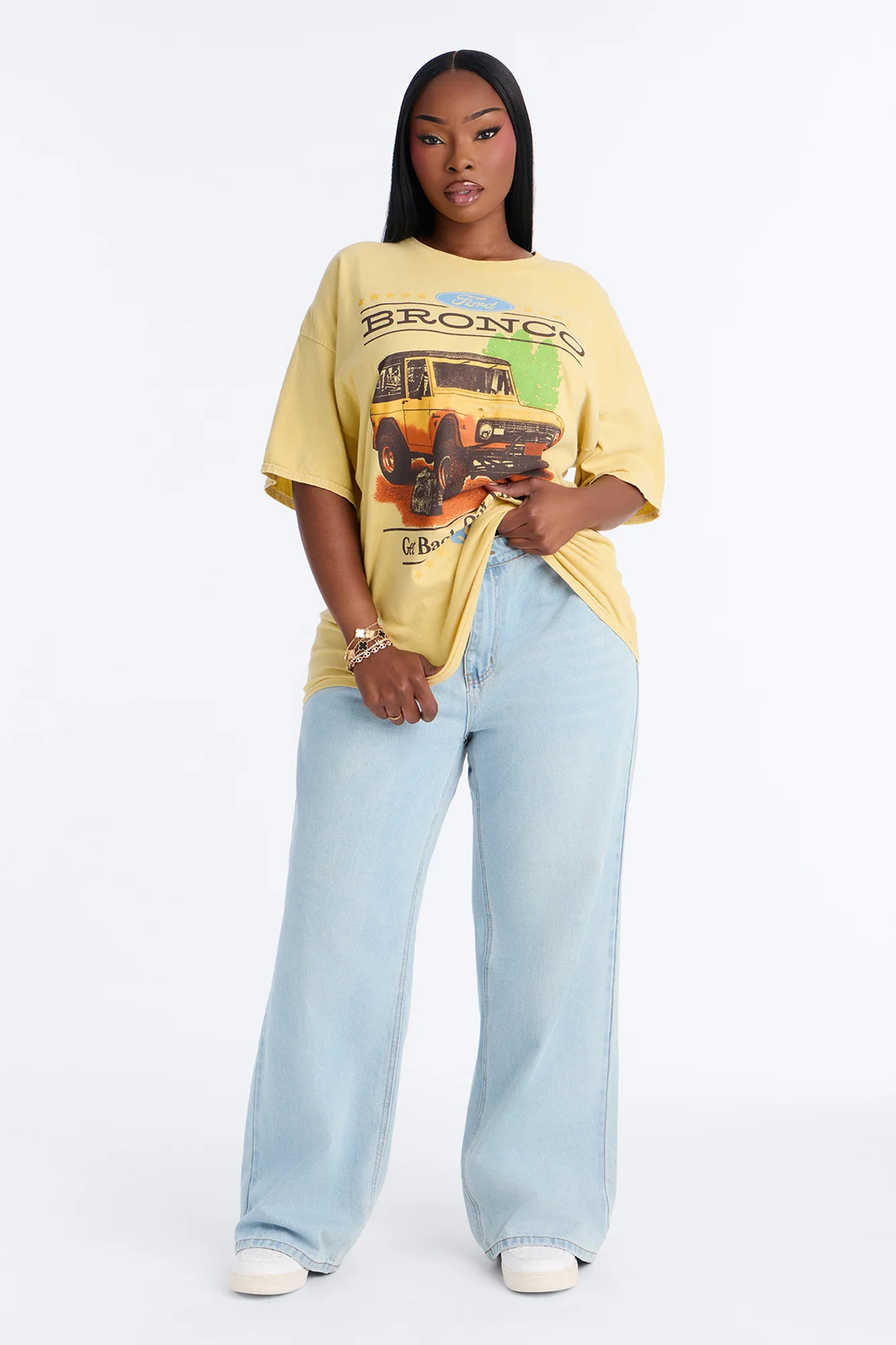 Ford Bronco Explore Washed Tee - Butter Yellow - Image 6