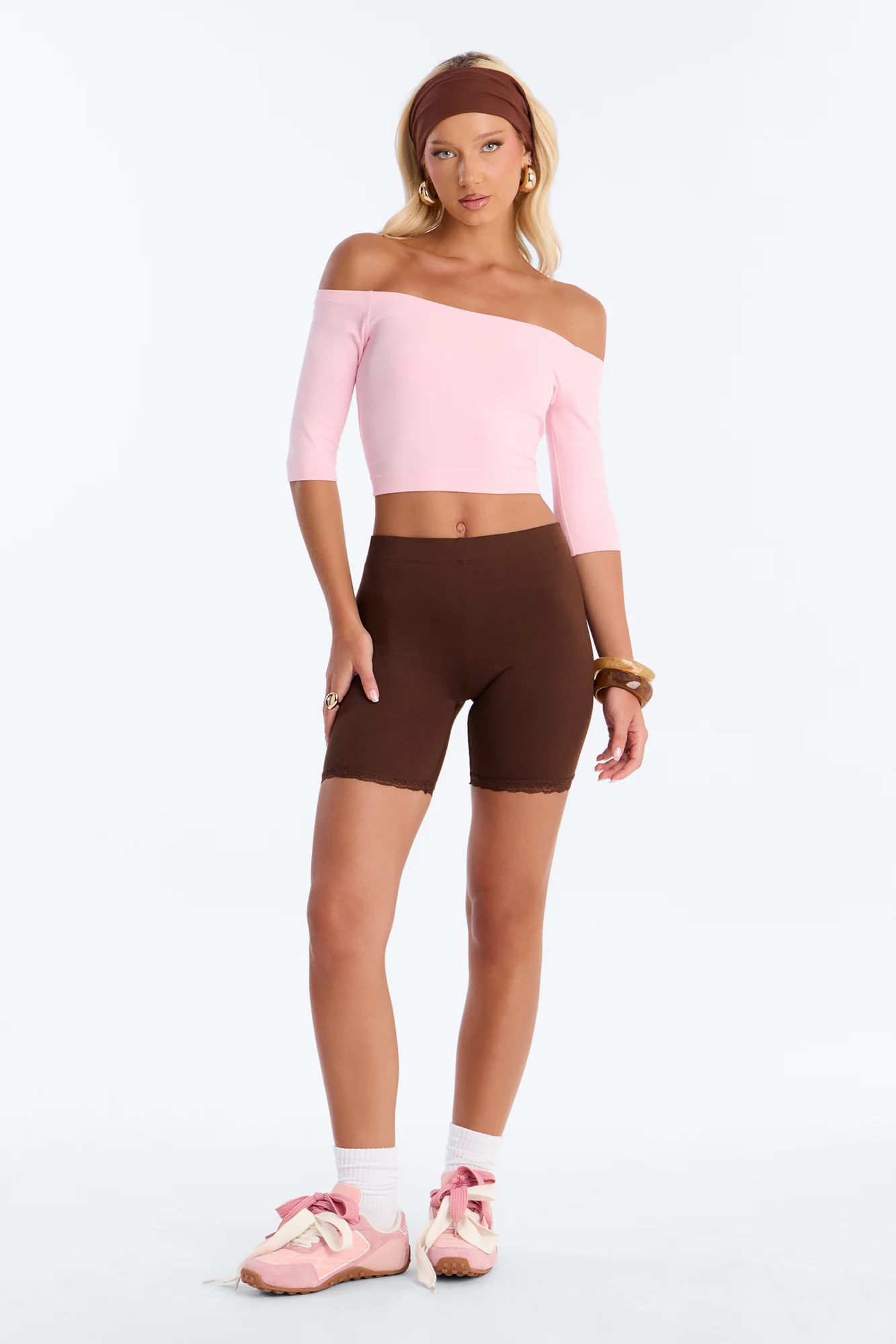 Francesca Off Shoulder Top - Pink - Image 2