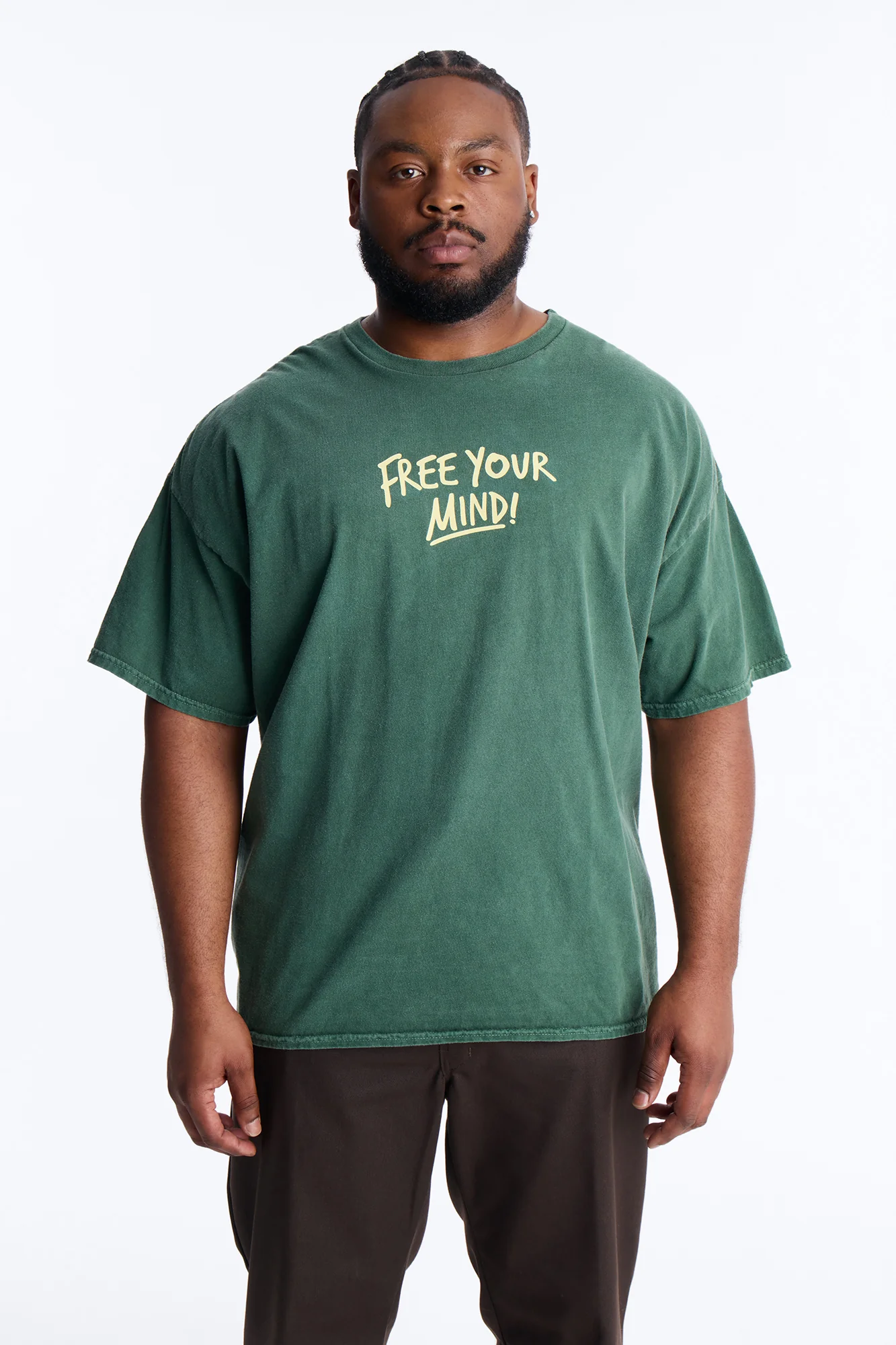 Free Your Mind And Live Short Sleeve Tee - Hunter Green - Image 4