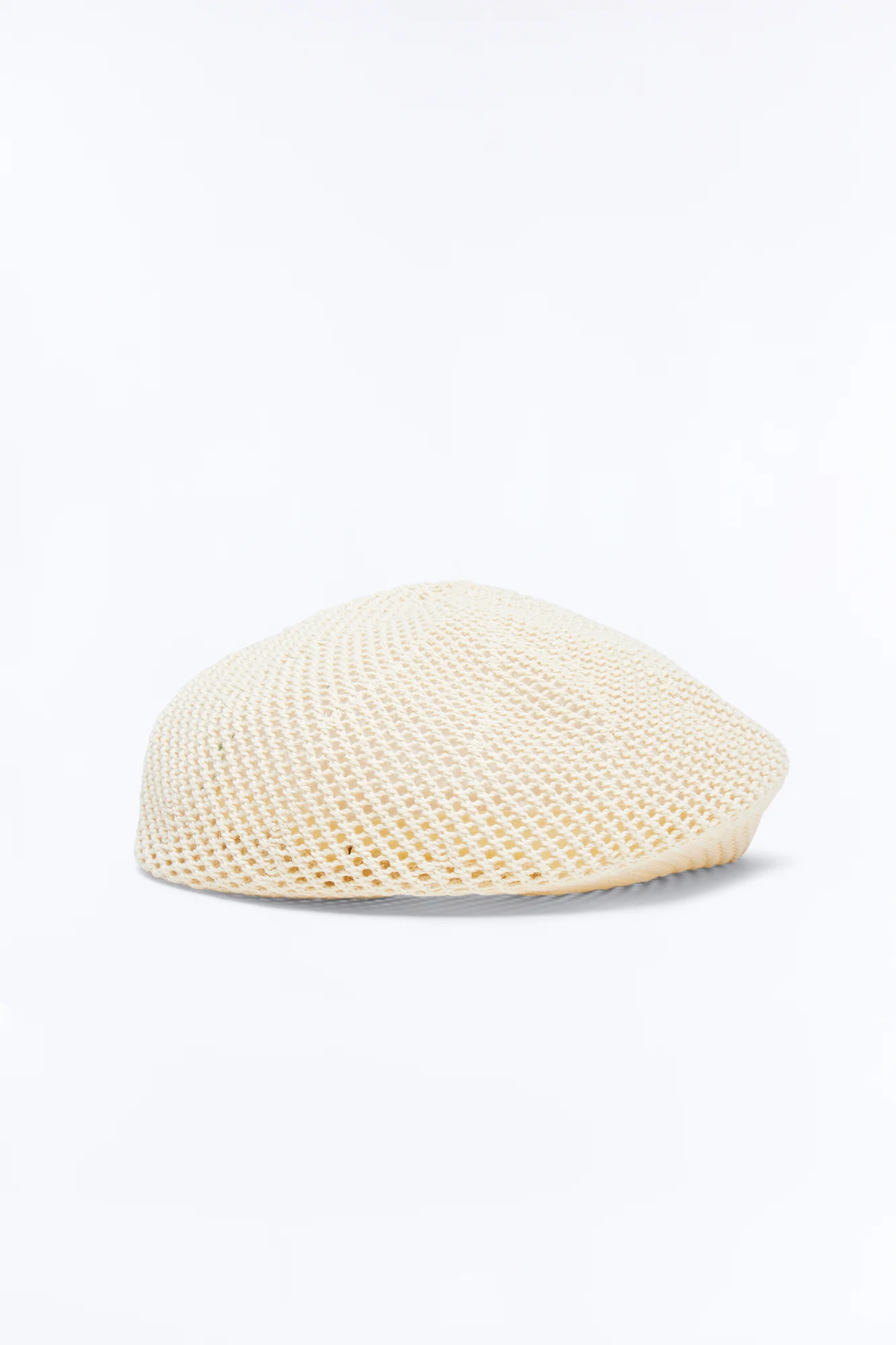 Freeform Crochet Beret - Ivory - Image 2