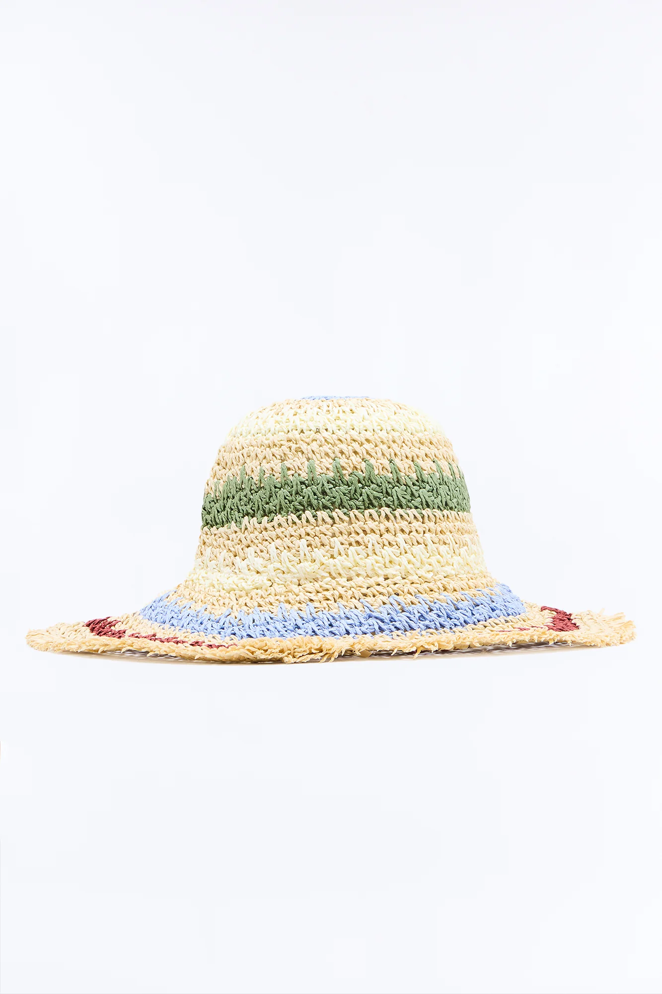 Full Circle Straw Sun Hat - Natural/Combo - Image 3