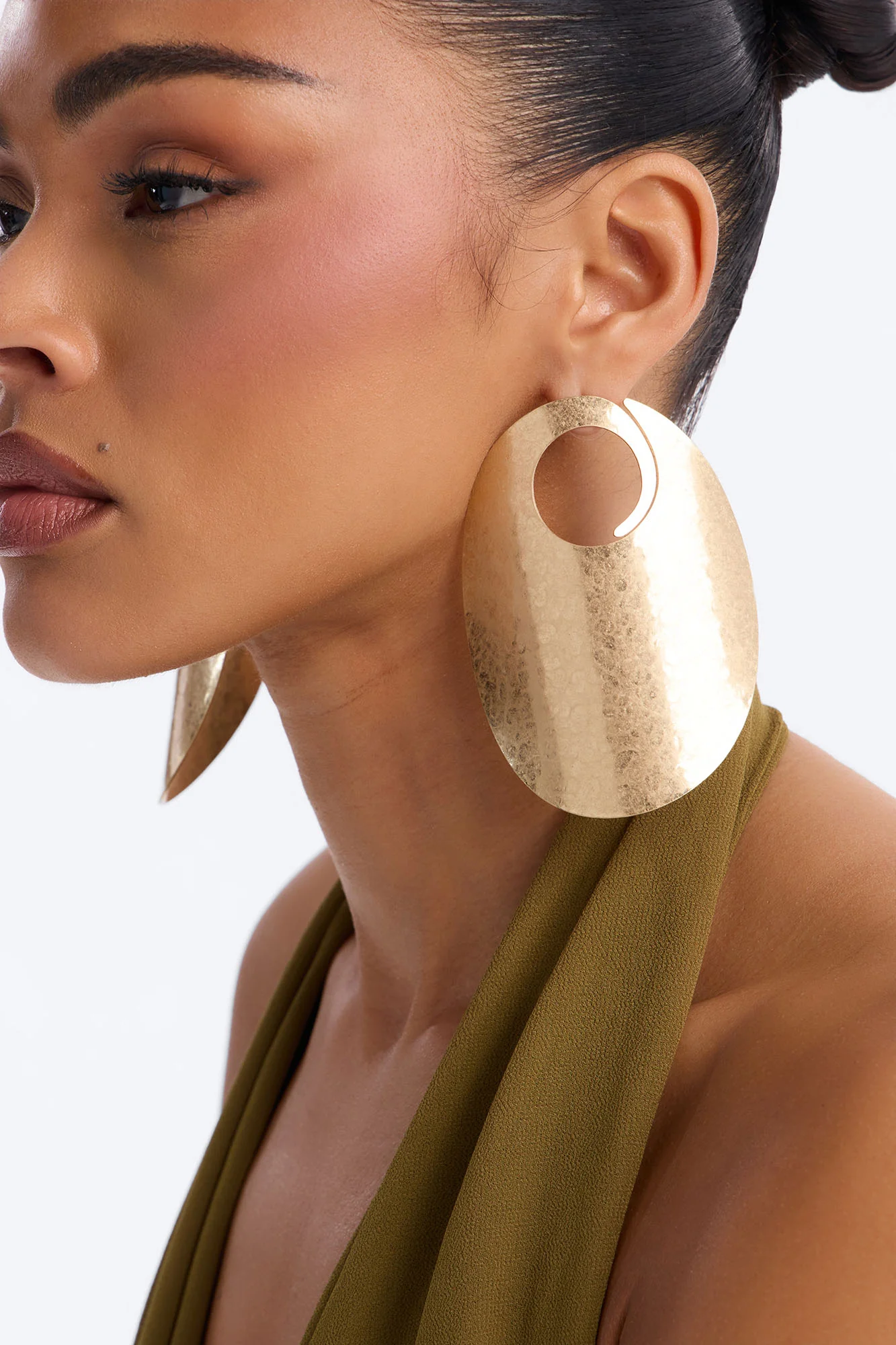 Garcia Oval Hardware Drop Earrings - Gold