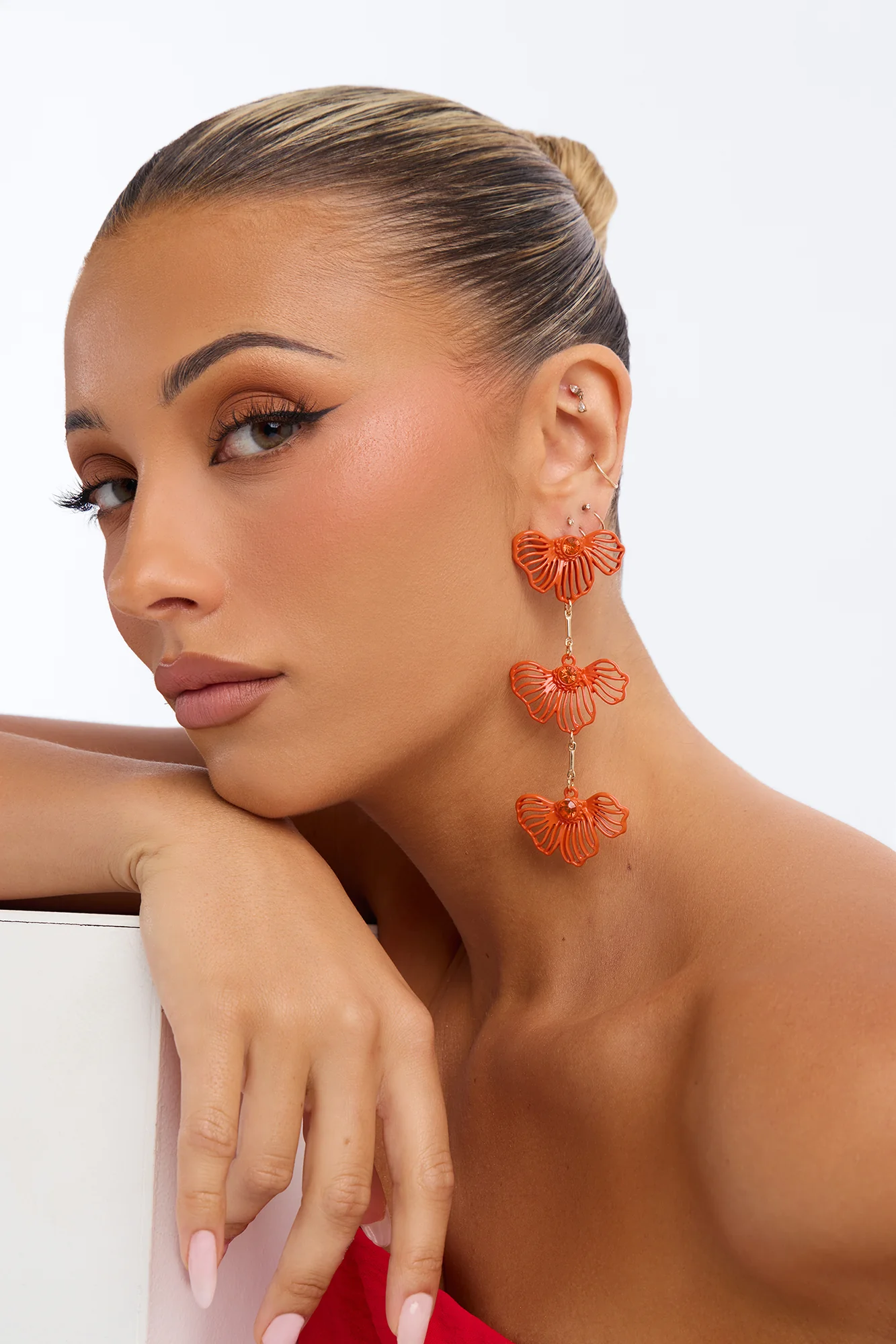 Garden Crush Earrings - Orange - Image 2