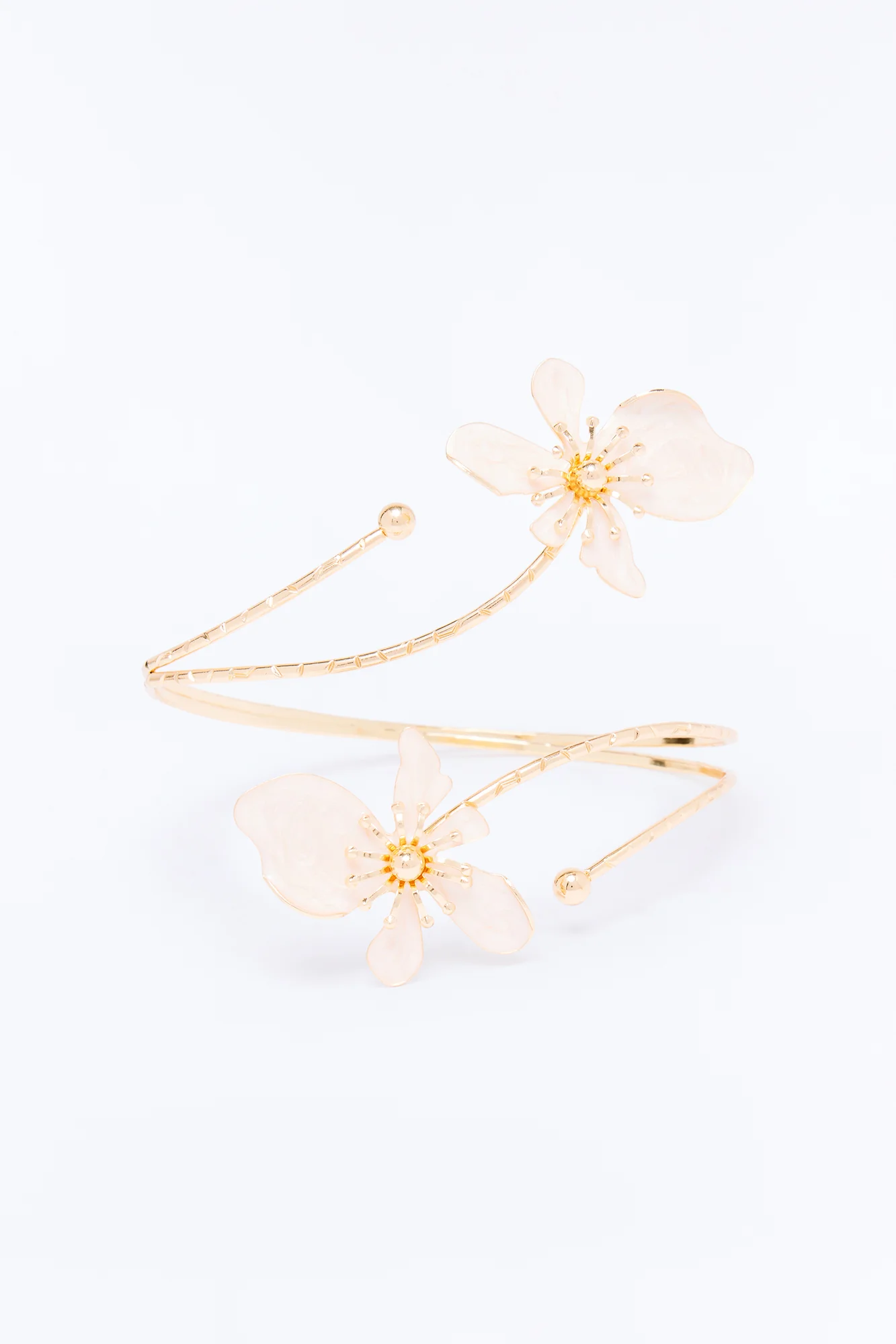 Garden Goddess Arm Cuff - White/Gold - Image 3