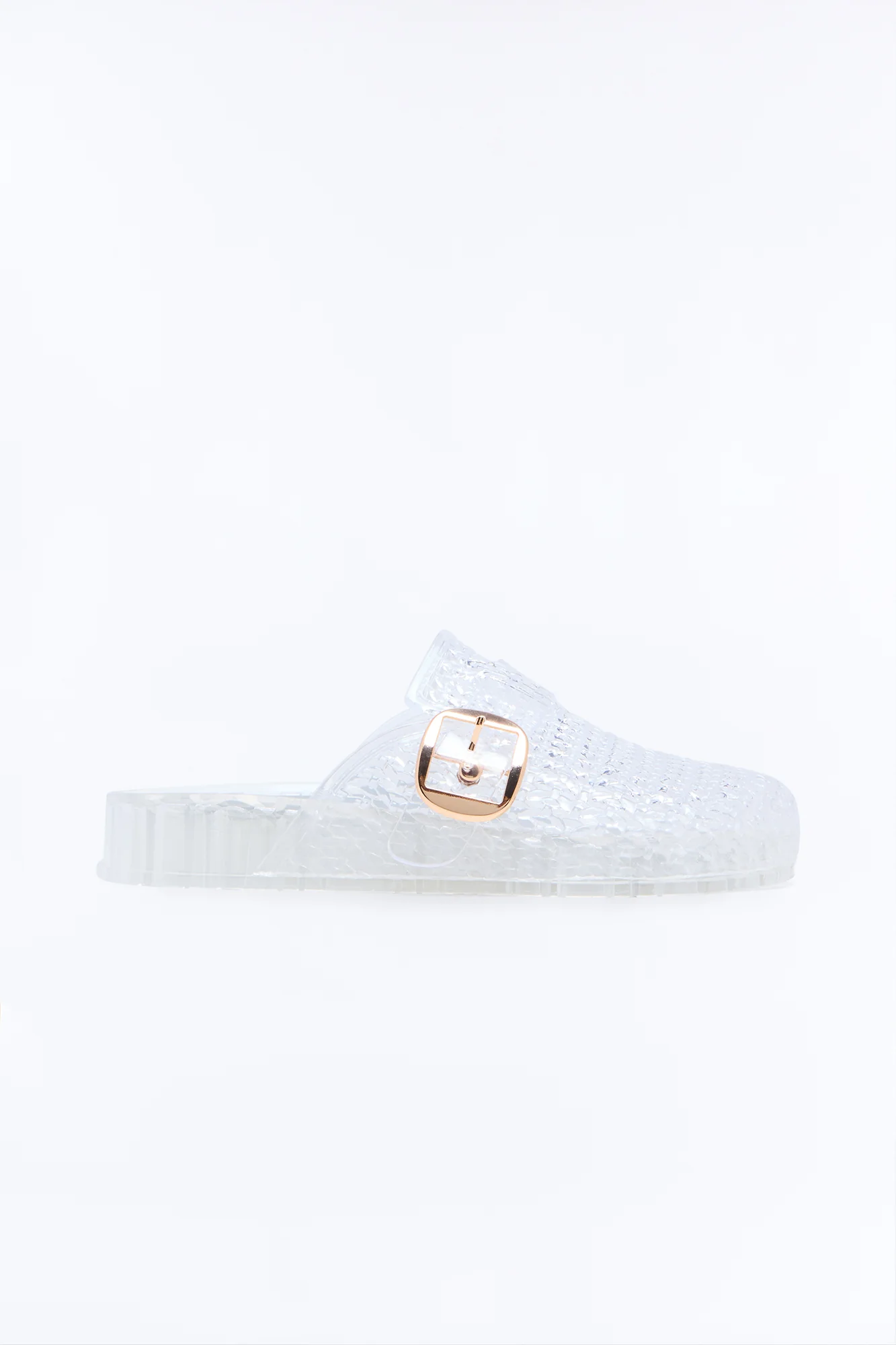 Genasa Buckle Jelly Slides - Clear