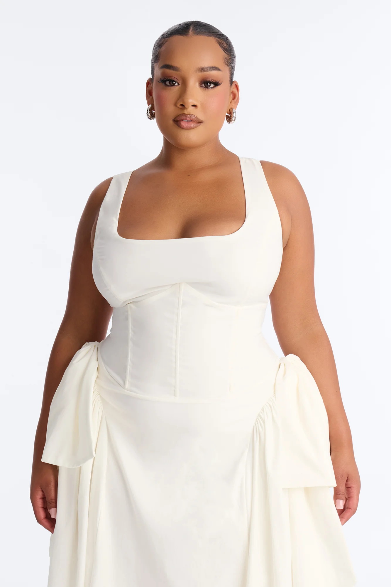 Get Ur Bow On Midi Dress - White - Image 6