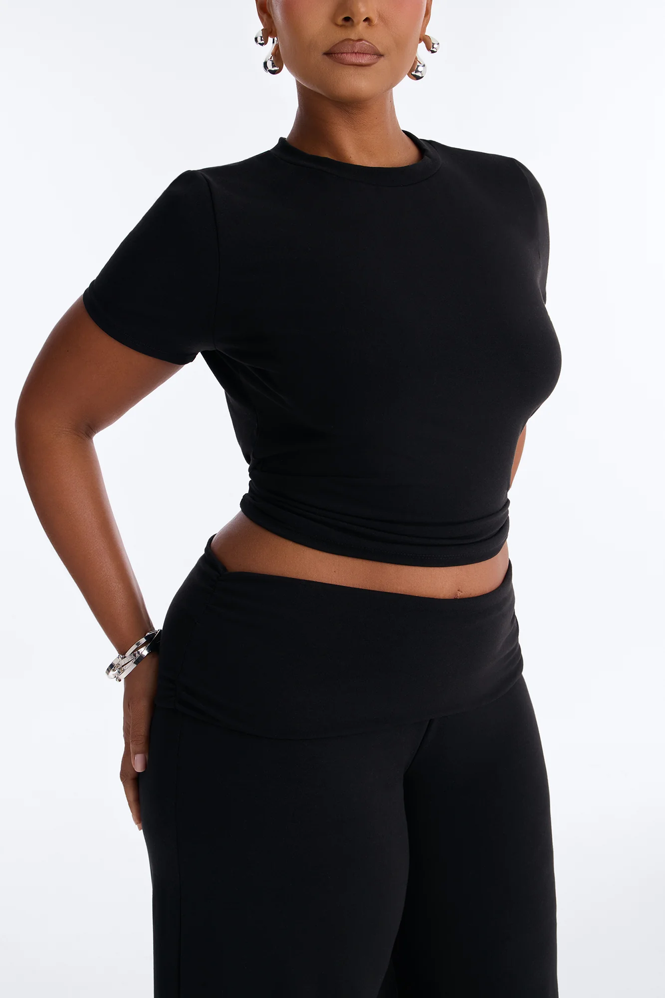 Gina Gaucho Pant Set - Black - Image 7